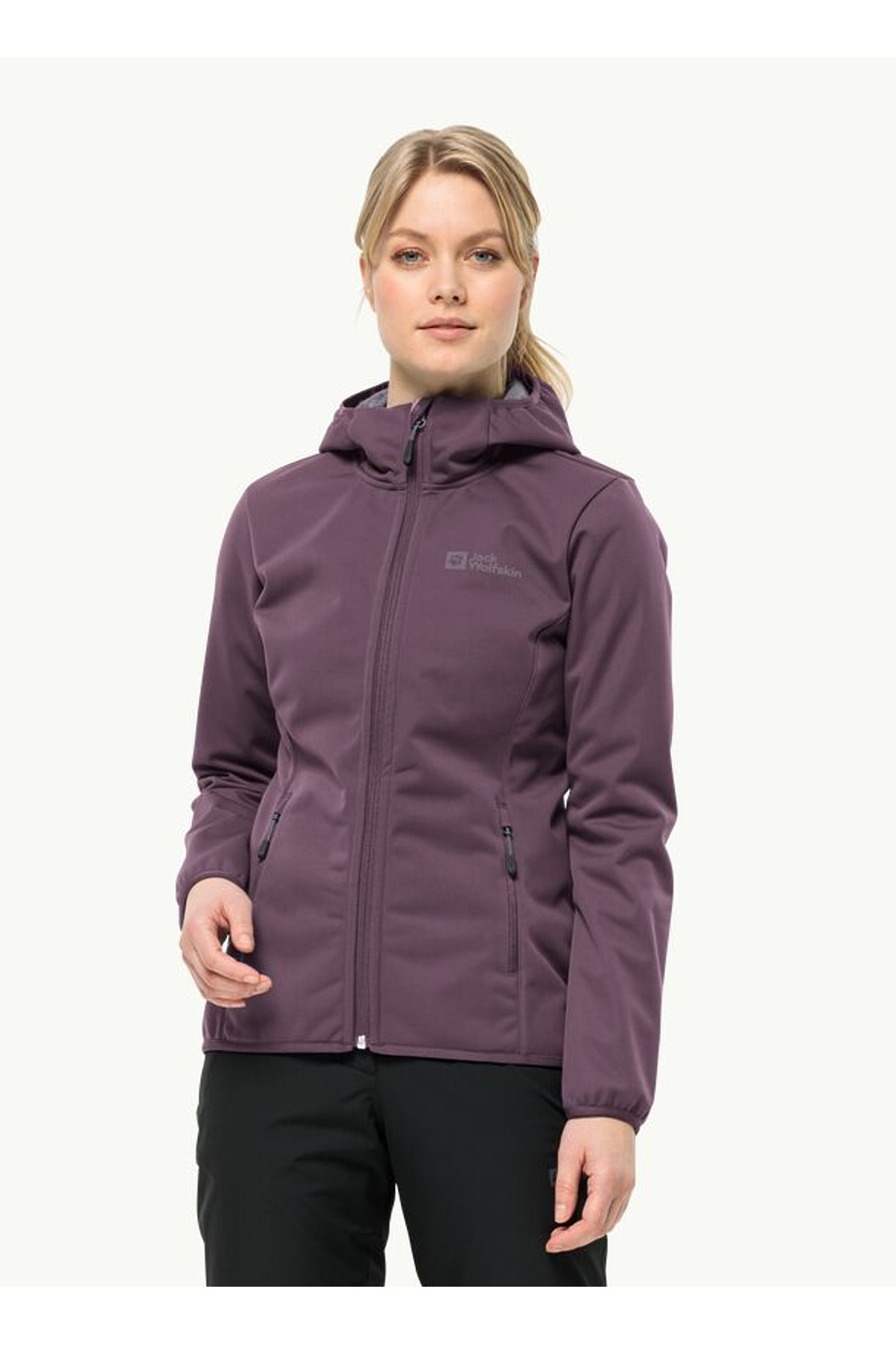 جک ولف اسکین ژاکت معمولی کلاهدار مردانه بنفش 1307481-I0081WINDHAIN HOODY W