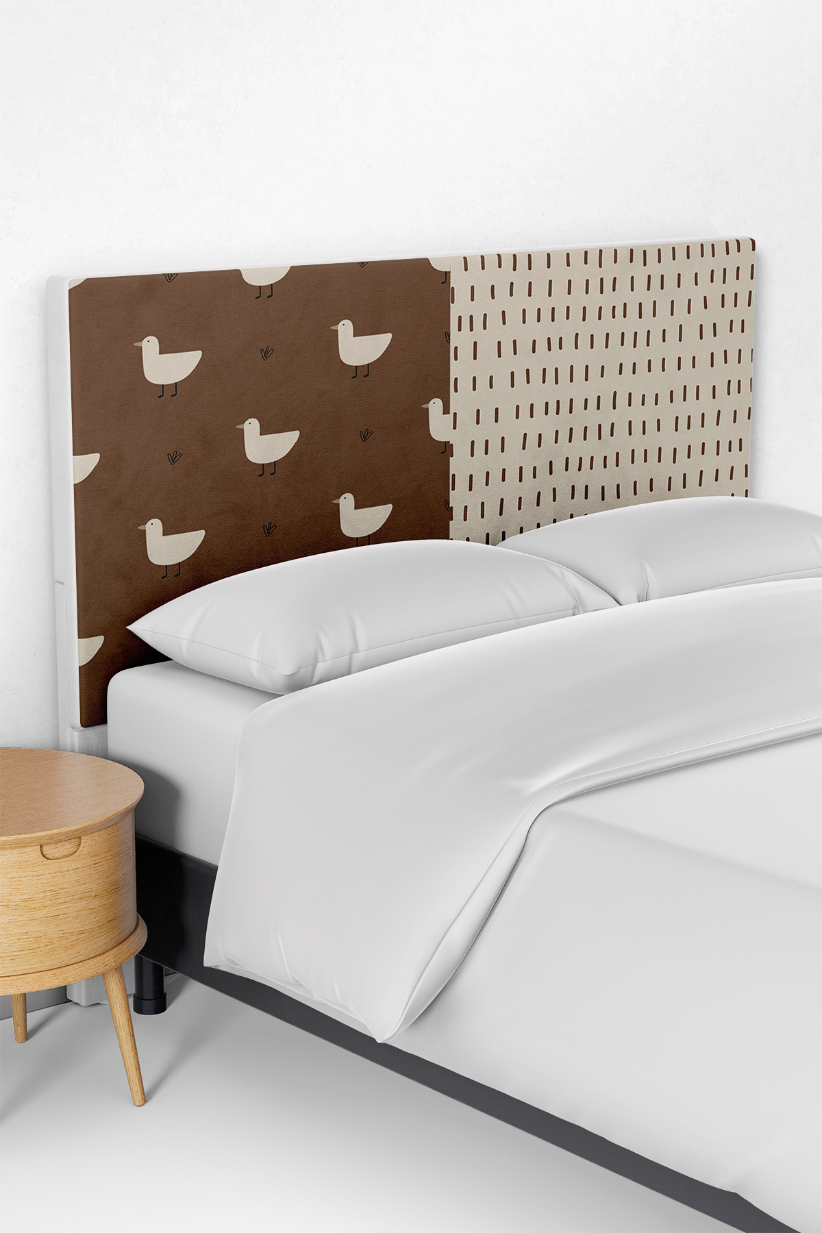 Talia Home Bohem Desen Sevimli Ördek Çocuk Yatak Baza Başlık Kılıfı TLABK-238