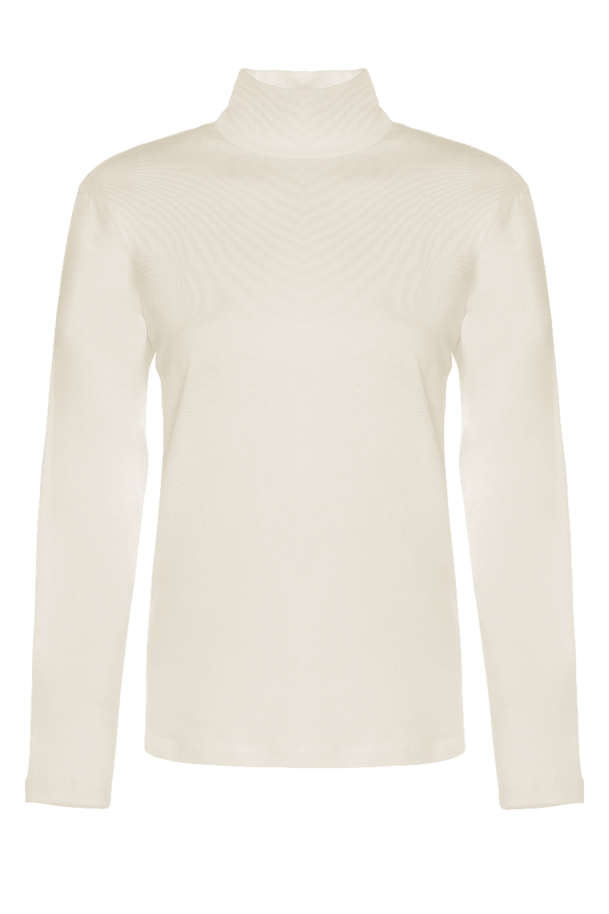 Women's Long Sleeve Cotton Lycra Turtleneck Cream Bodysuit Undershirt 6257