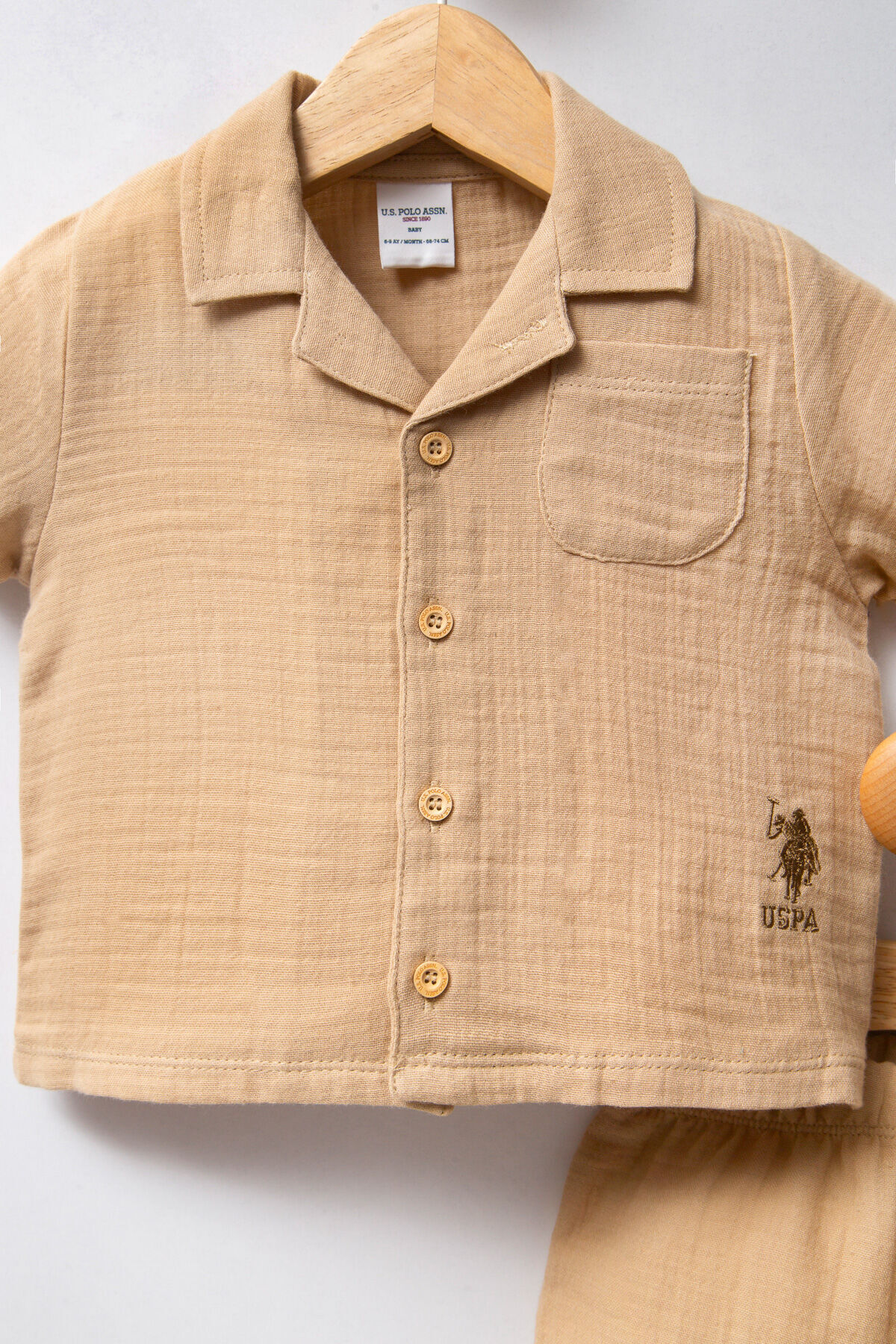 U.S. Polo Assn. U.S. Polo Assn. Erkek Bebek Krem Bebek Takım fotoğrafı 2 (önizleme)