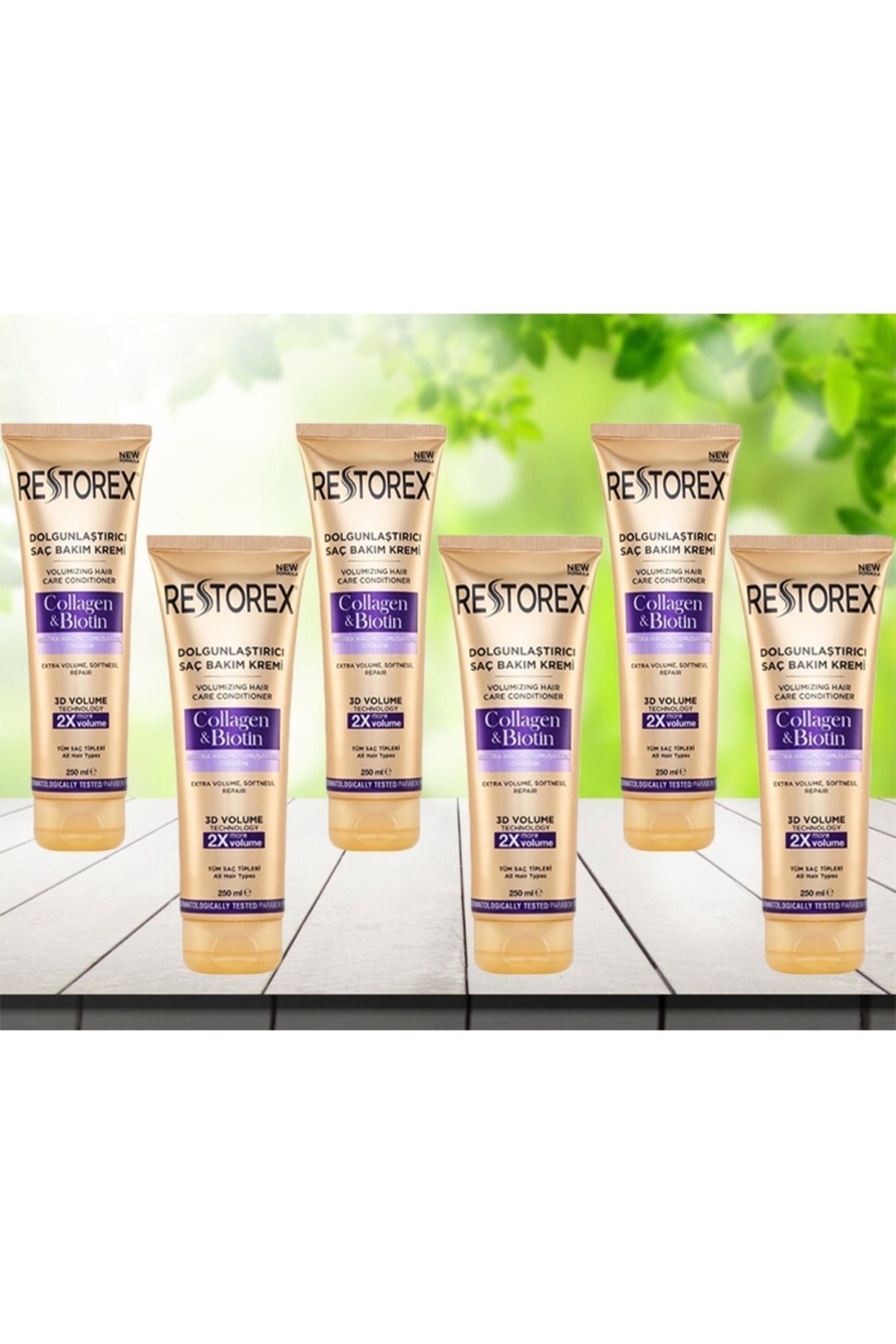 Restorex Dolgunlaştırıcı Saç Bakım Kremi Collagen & Biotin 250 Ml 6 Adet — TYCC15UJUN169415556175204