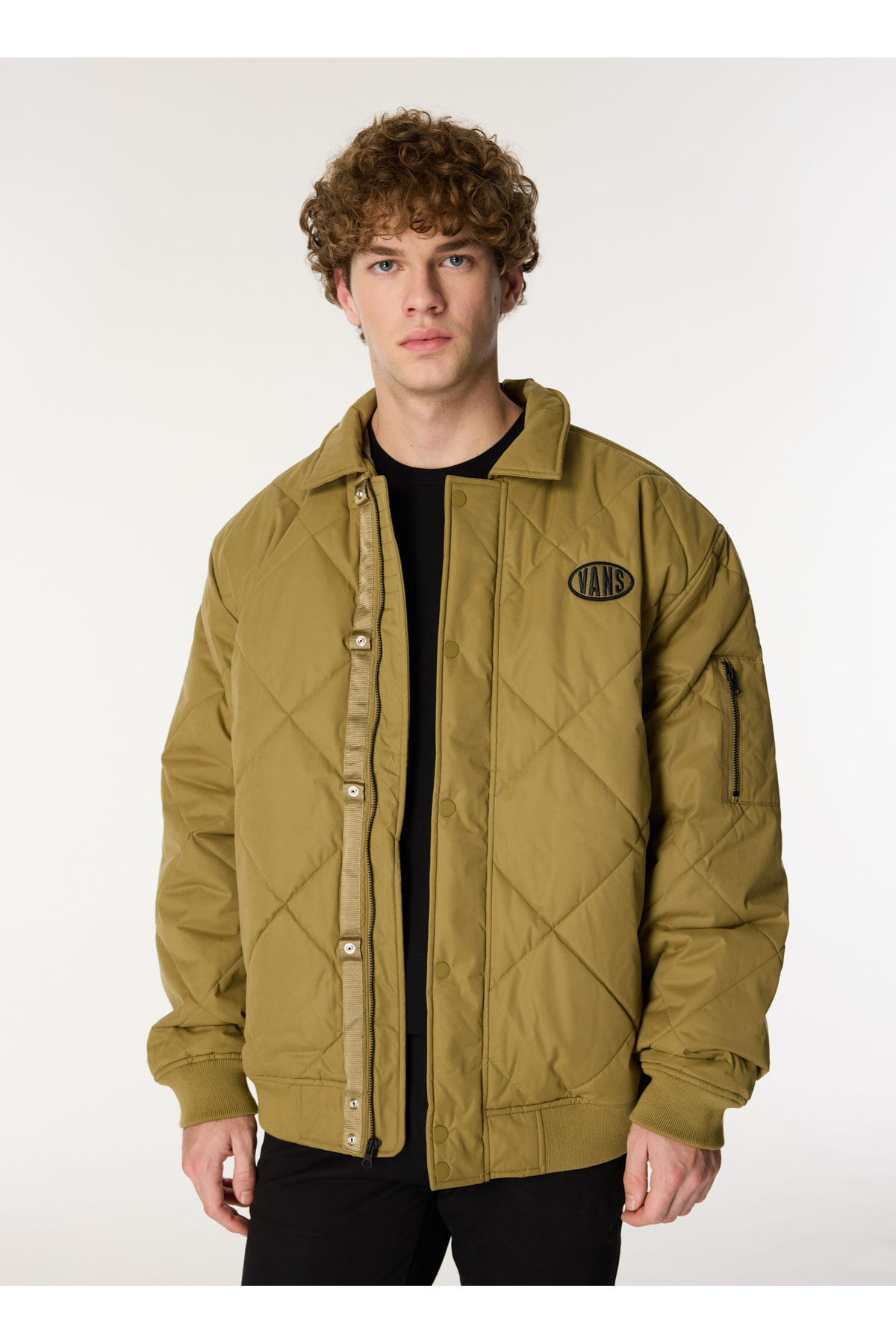 ونس مانتو مردانه سبز روغنی VN000HNCCUQ1-HATHAWAY BOMBER