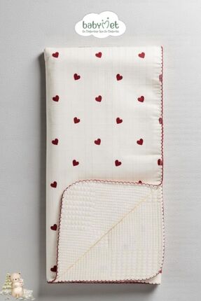 Babymet %100 Pamuk Müslin Pike Bebek Battaniyesi 100x100 cm – Çift Taraflı Ka...