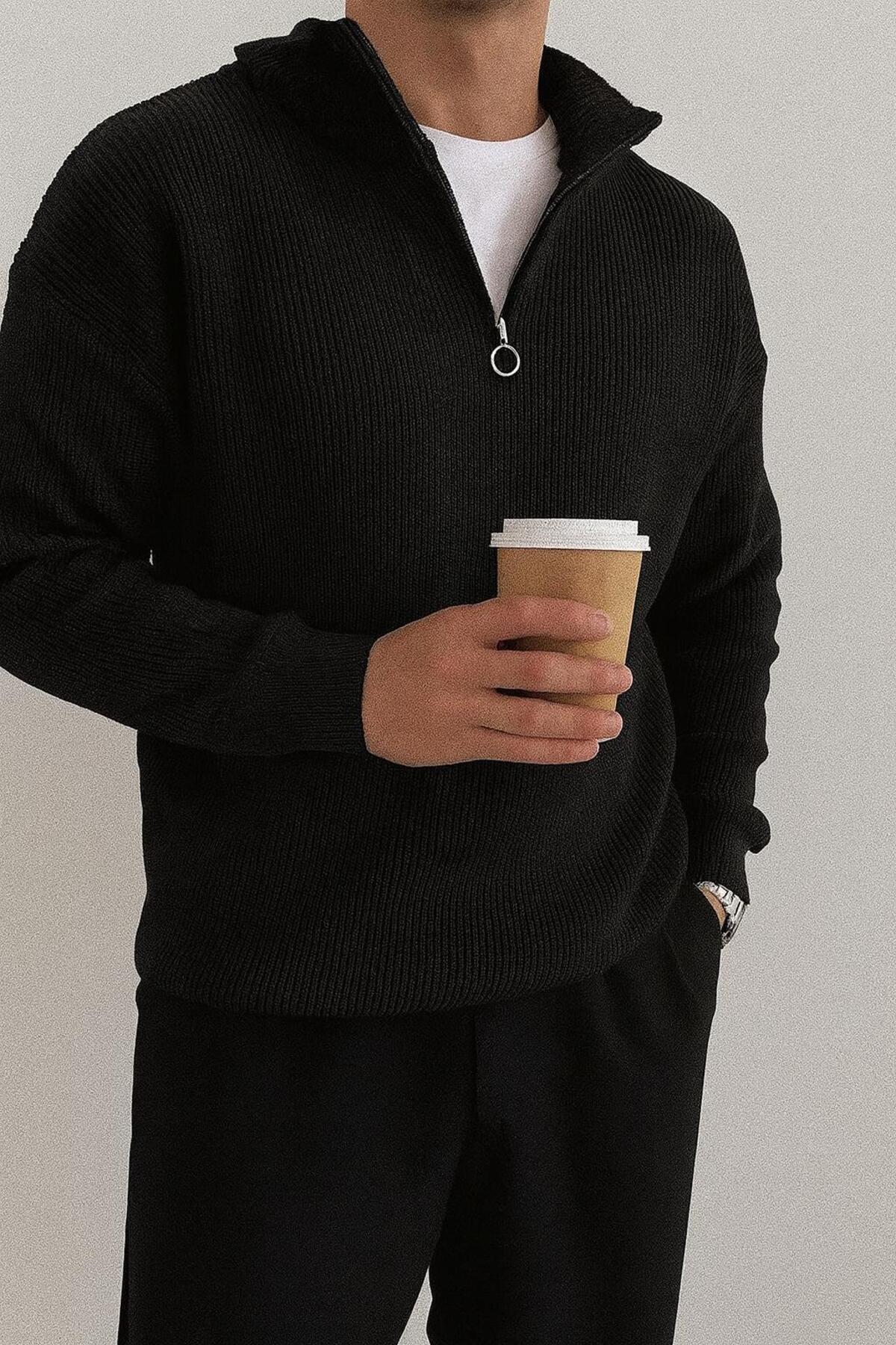 laçin life  Yarım fermuarlı triko kazak - Görsel 2