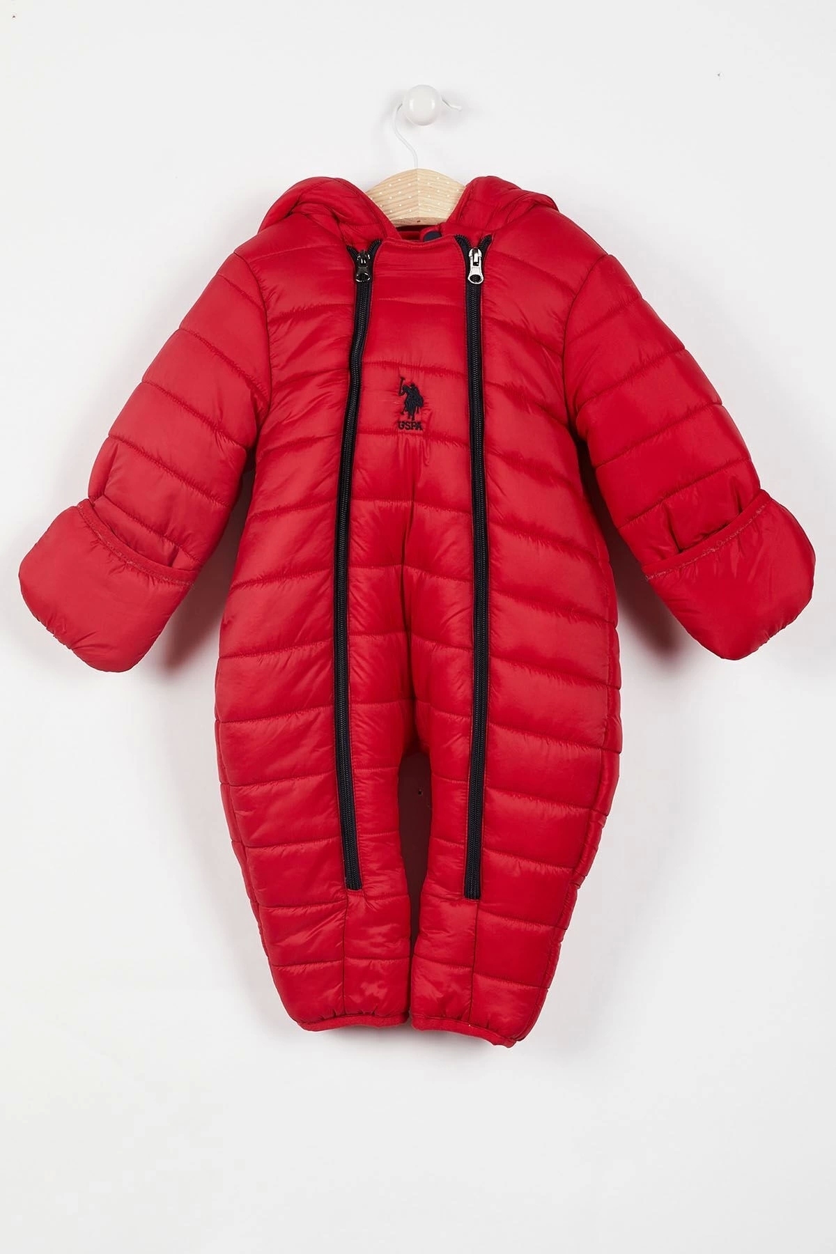 U.S. Polo Assn. U.s. Polo Assn Lisanslı Kırmızı Bebek Kozmonot Mont fotoğrafı 2 (önizleme)