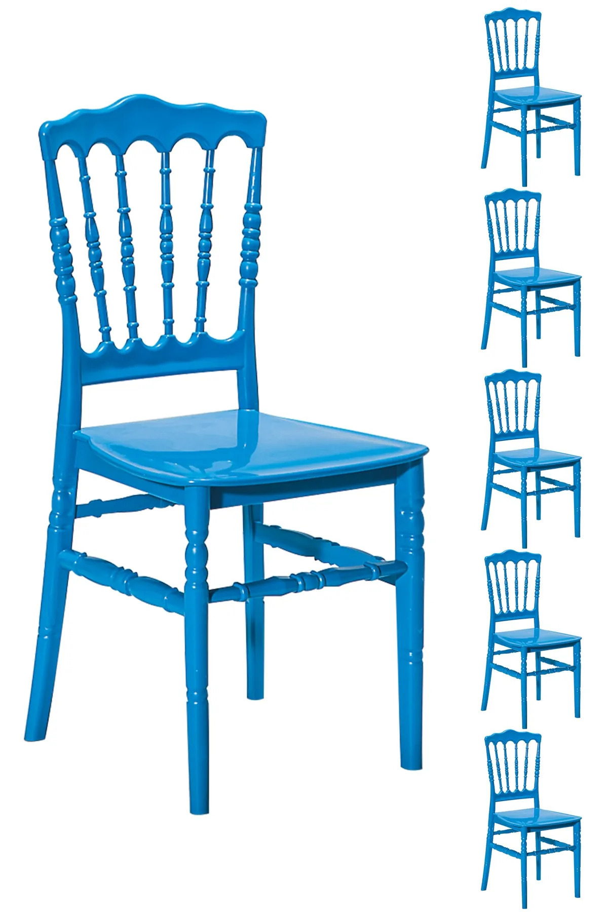6 Miray Blue Chairs / Balcony-garden-kitchen