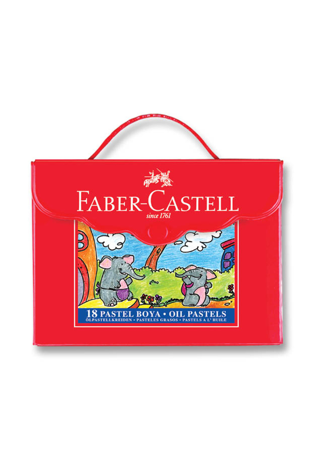Faber Castell Pastel Boya Plastik Çantalı 18 Renk 125119