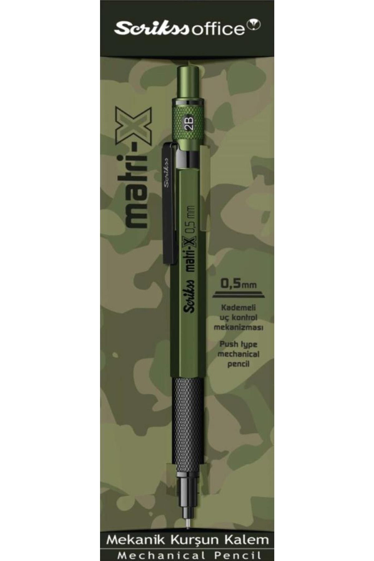 Scrikss MATRİ-X 0.5mm MEKANİK KURŞUN KALEM HAKİ
