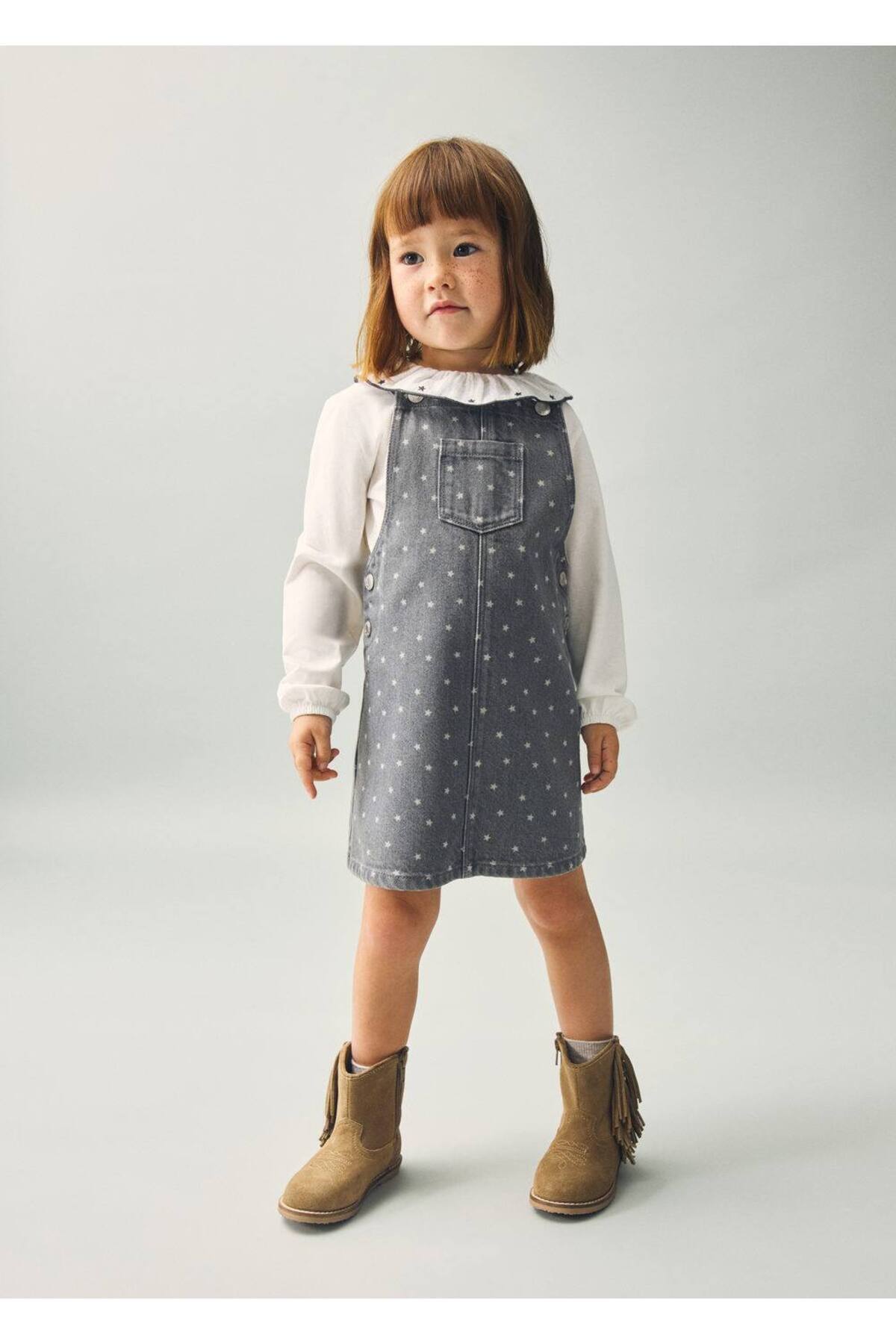 لباس جین ستارهای پیچی  لباس جین ستارهای پیچی