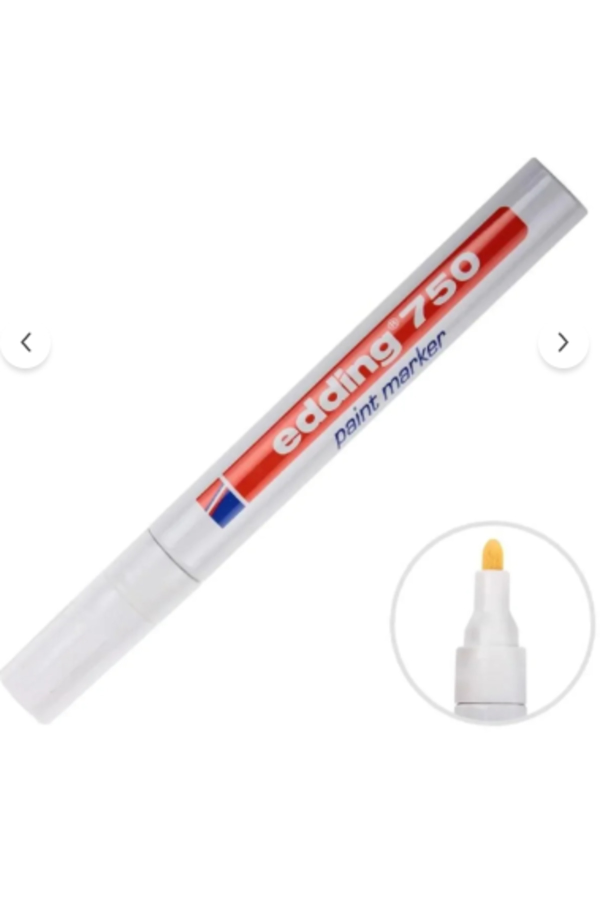 Edding 750 Boya Markörü Kalem Yuvarlak Uçlu Beyaz