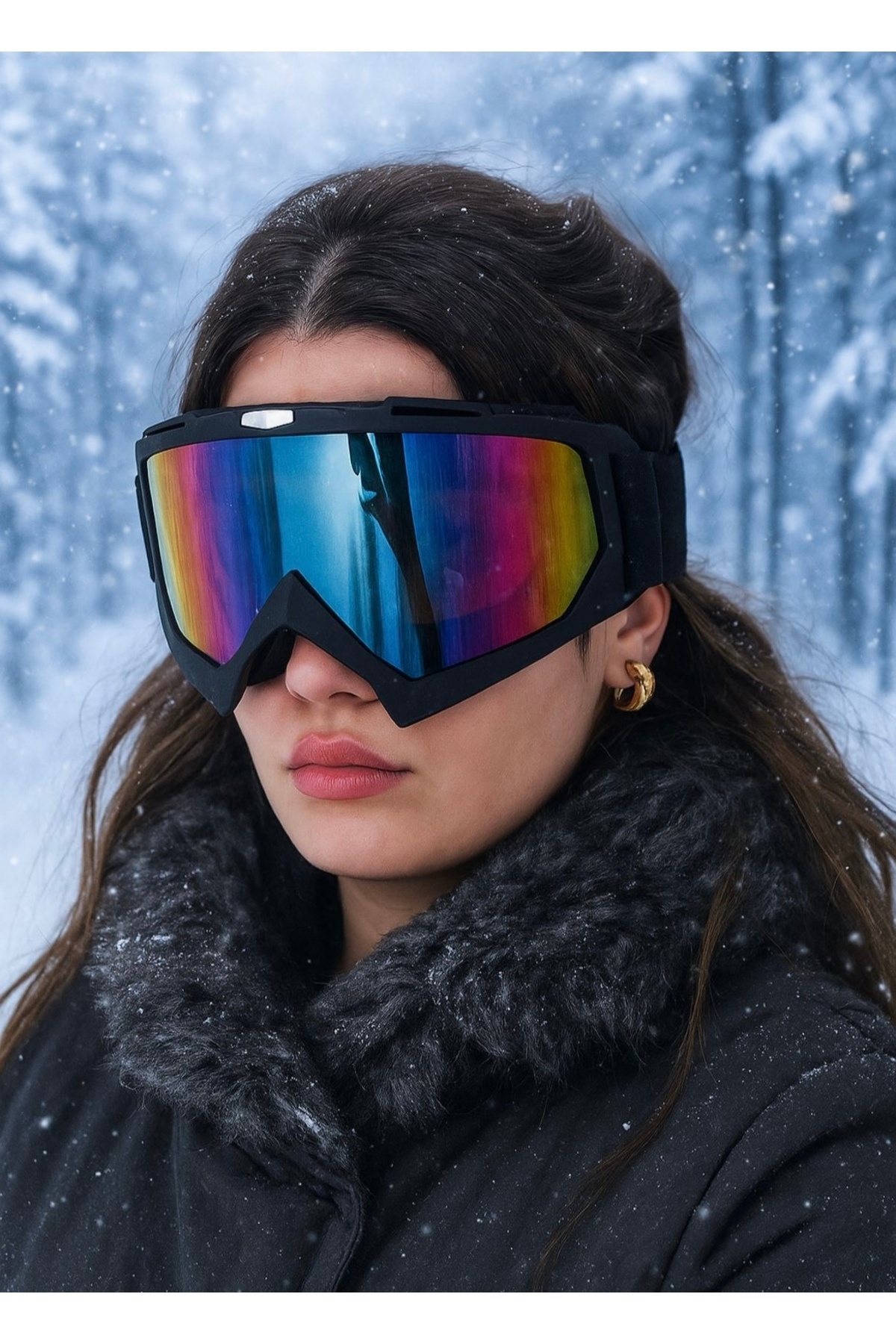 ELOSHE HOLA KAYAK GÖZLÜĞÜ / KASK UYUMLU RENKLİ CAM SNOWBOARD GÖZLÜĞÜ