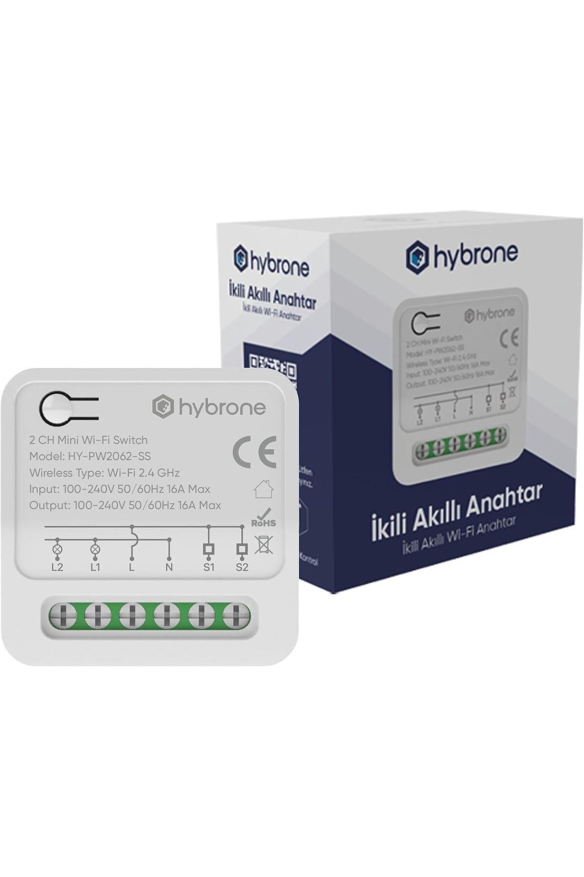 STOREMAX Wi-Fi İkili Akıllı Mini Anahtar, Akıllı Röle, İçin Kullanıma Uygun 1200752