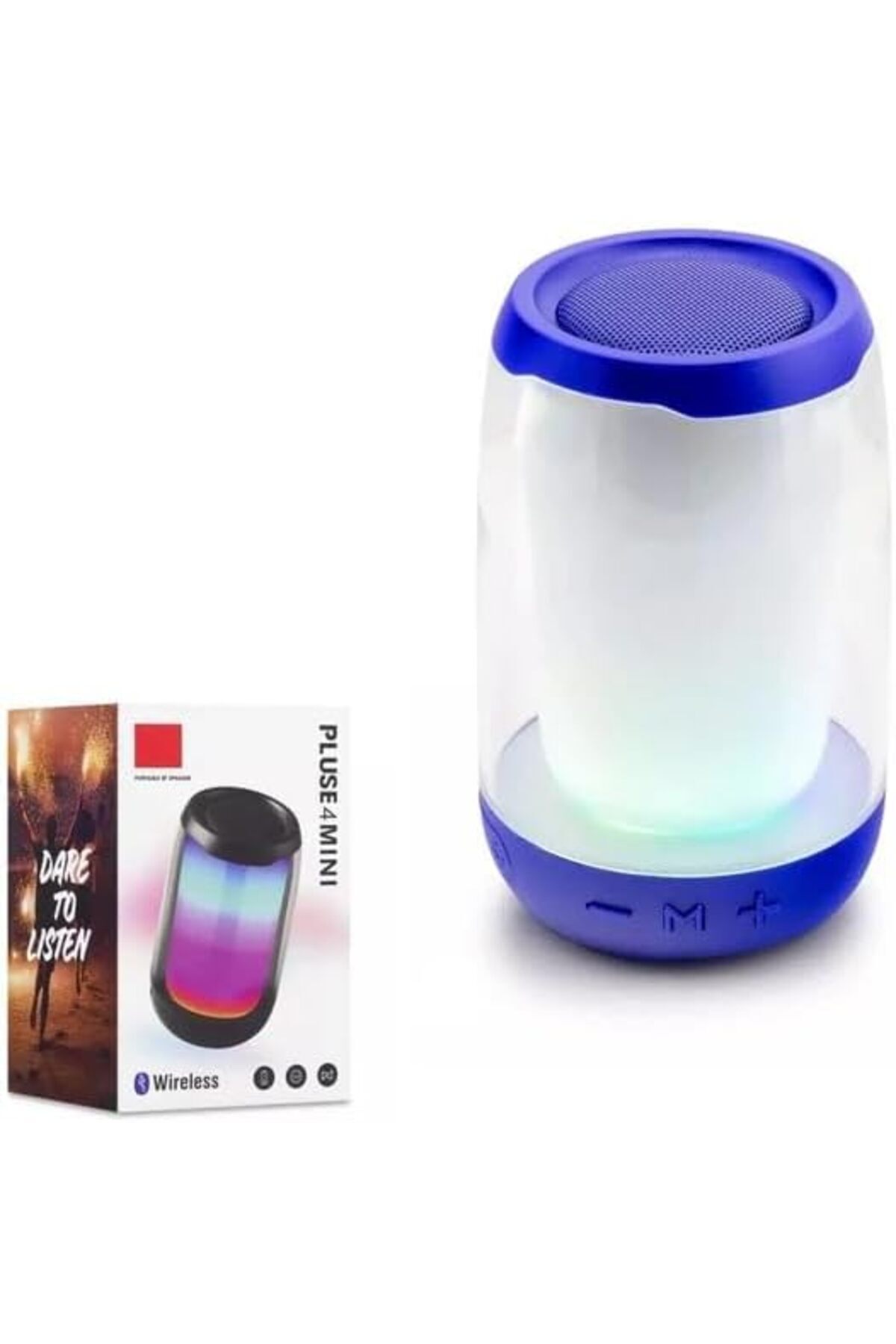 STOREMAX 4 Mini Taşınabilir Hoparlör. Işıklı Hoparlör. Kablosuz Hoparlör.temperli Camdan Üretilmiş Hoparlör