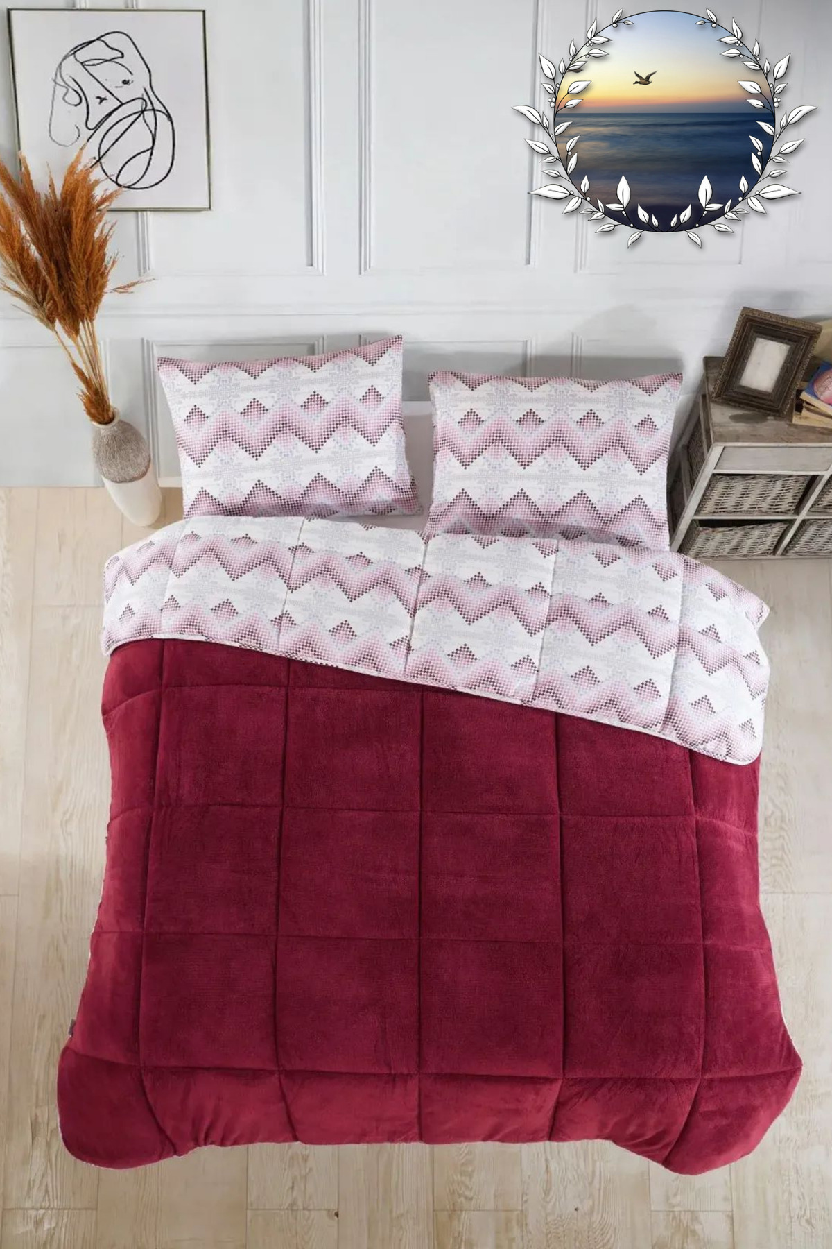 LilaMOON Tek Kişilik Lüx Welsoft Yorgan (Çift Taraflı + Yastık Kılıflı)