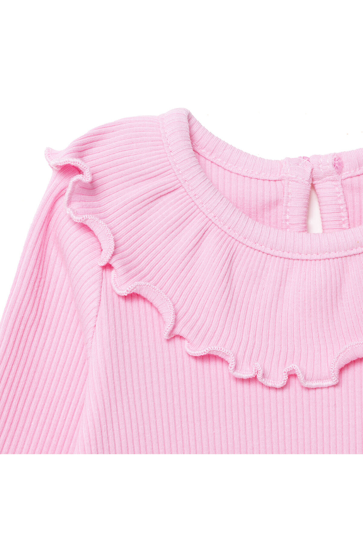 ebebek Hello Baby HelloBaby Kız Bebek Yenidoğan Sweatshirt Düğmeli Kaşkorse Bisiklet Yaka Uzun Kol fotoğrafı 3 (önizleme)