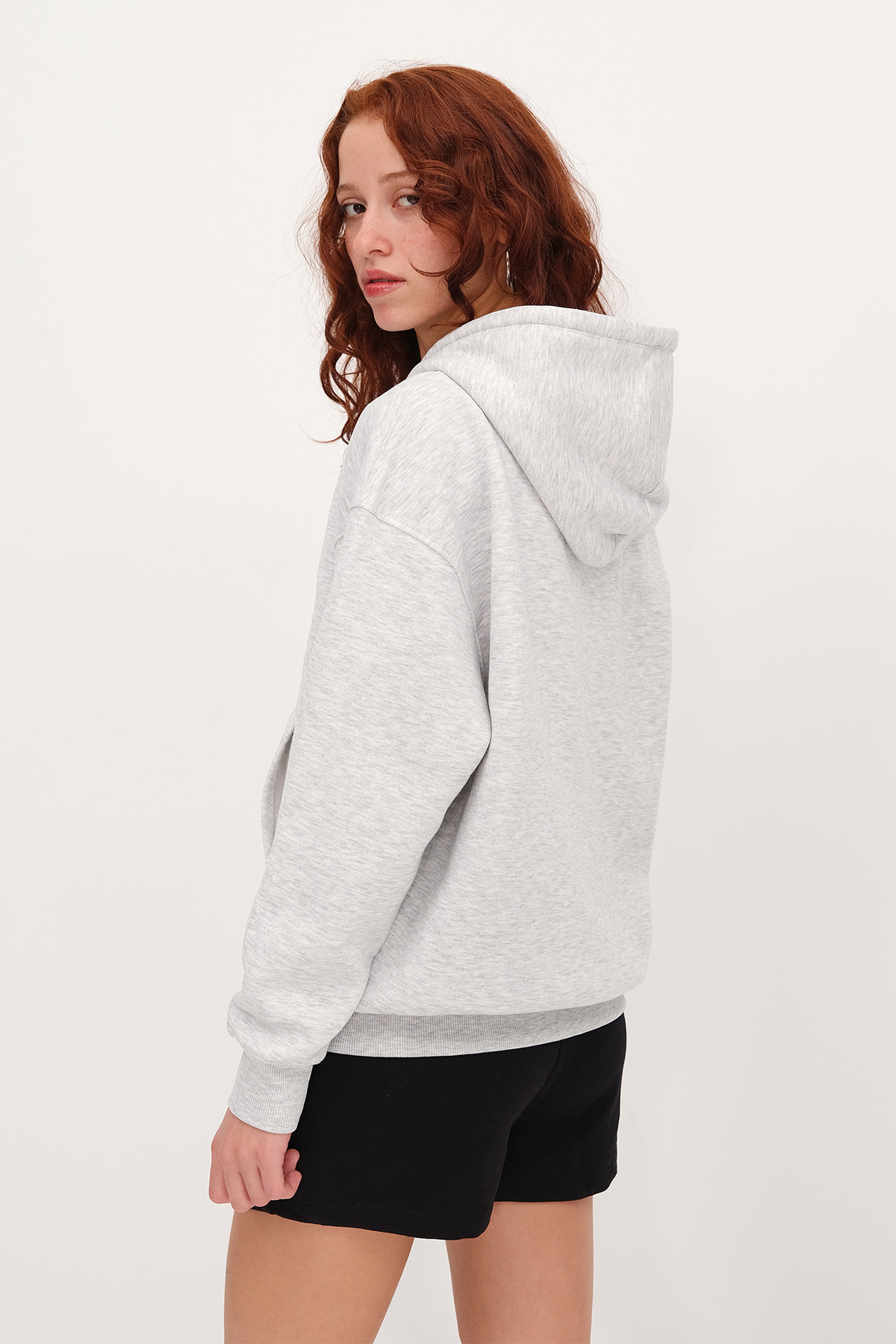 Addax Şardonlu Fermuarlı Sweatshirt H9476-1 görsel 7