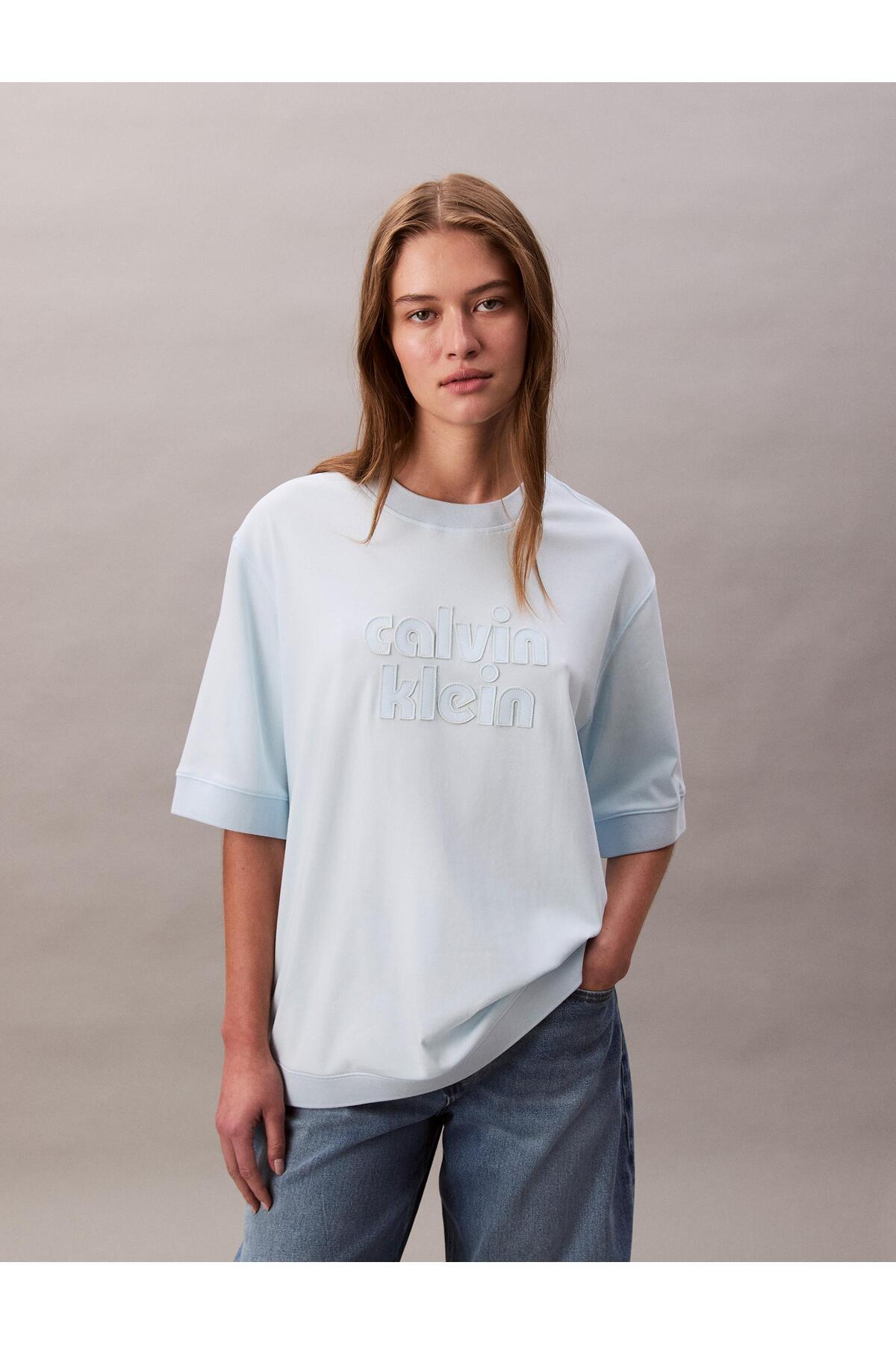 Calvin Klein A- OVERSIZED BOYFRIEND KNIT TEE
