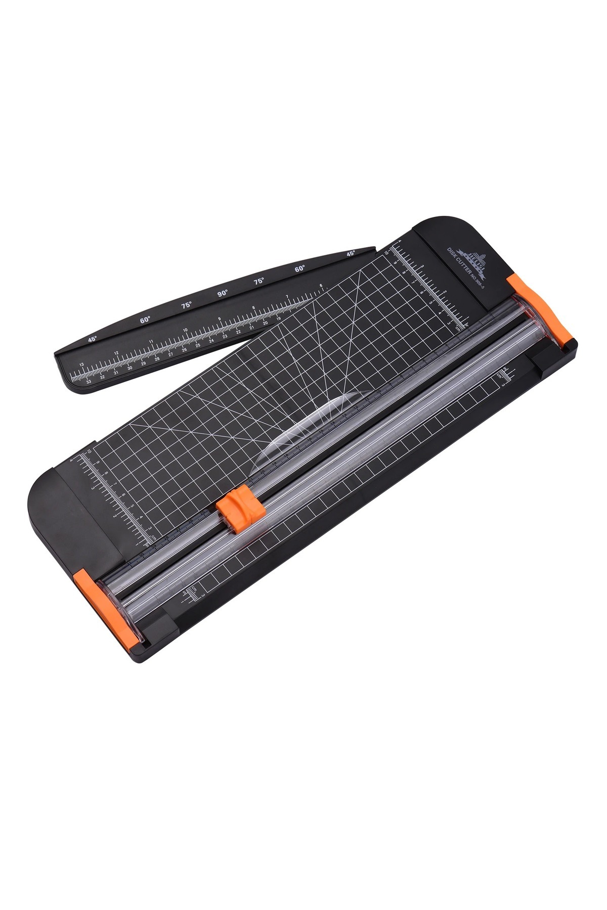 MDS Giyotin kağıt kesici, güvenlik bıçaklı çift yönlü kesim, sağlam plastik yan cetvel çok amaçlı, ofis