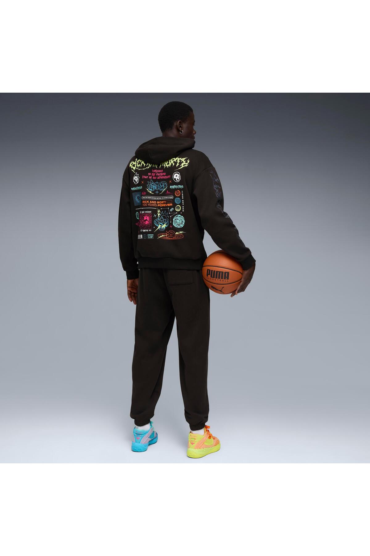 Puma Rick And Morty Hoodie Erkek Yetişkin Sweatshirt görsel 3