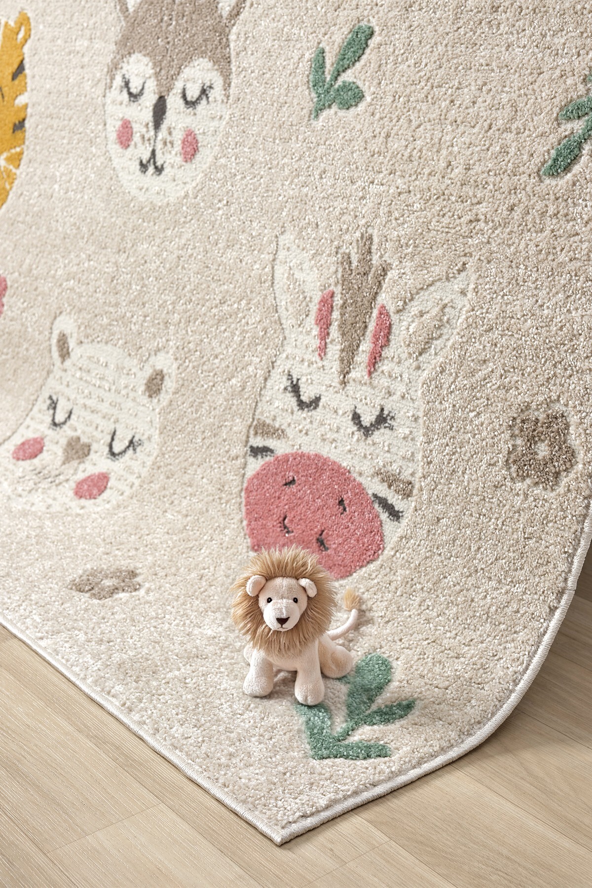 Eliz Home Yumuşak Dokuma Halı Sevimli Dostlar Leke Tutmaz Bebek Odası Çocuk Odası Genç Odası Halısı HAYVANLAR fotoğrafı 5 (önizleme)