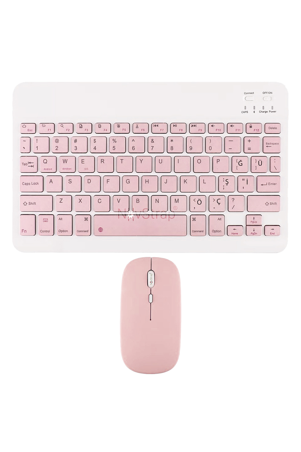 NovStrap Huawei Matepad Pro/11/12X/11.5/Air/Se T5/T8/T10 ile Uyumlu Bluetooth Klavye Mouse Seti