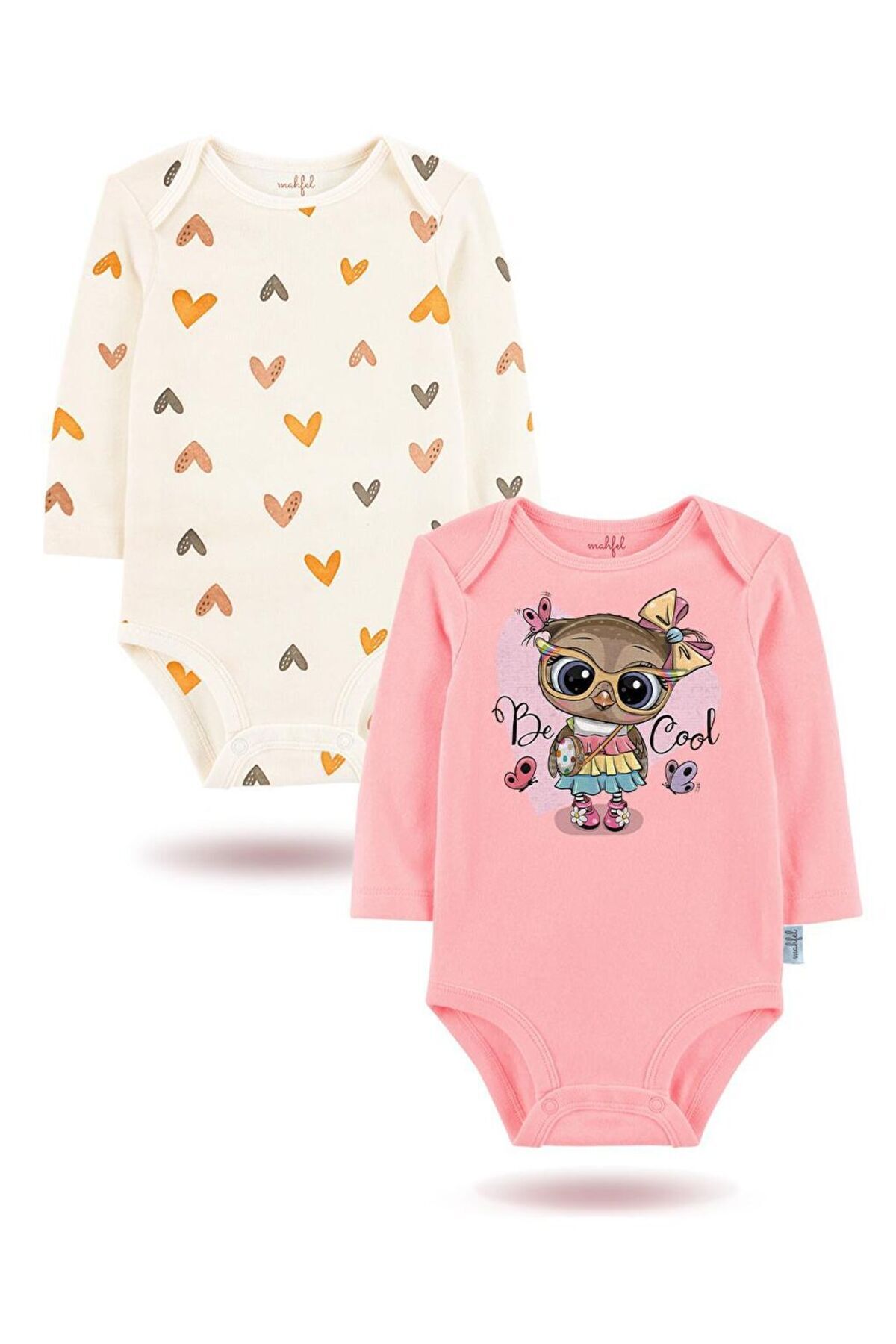 LC Waikiki Baskılı Uzun Kollu Unisex Bebek Çıtçıtlı Body