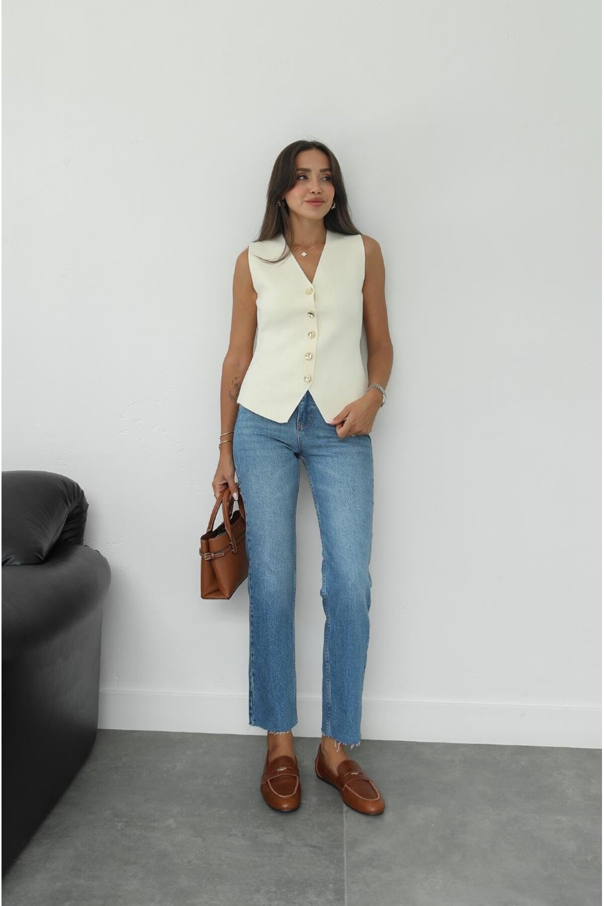 Havoş  Light Blue Boy Fit Kesik Paça Jean - Görsel 7