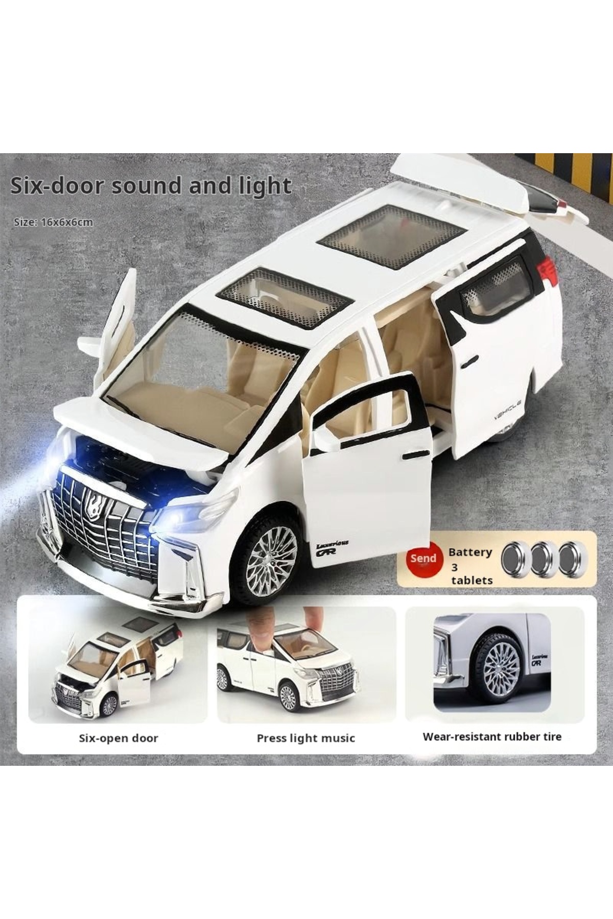 Choice5 WHITE 1:32 Mini Car Diecast Ambulance Fire-Truck Policecar Model Soun...