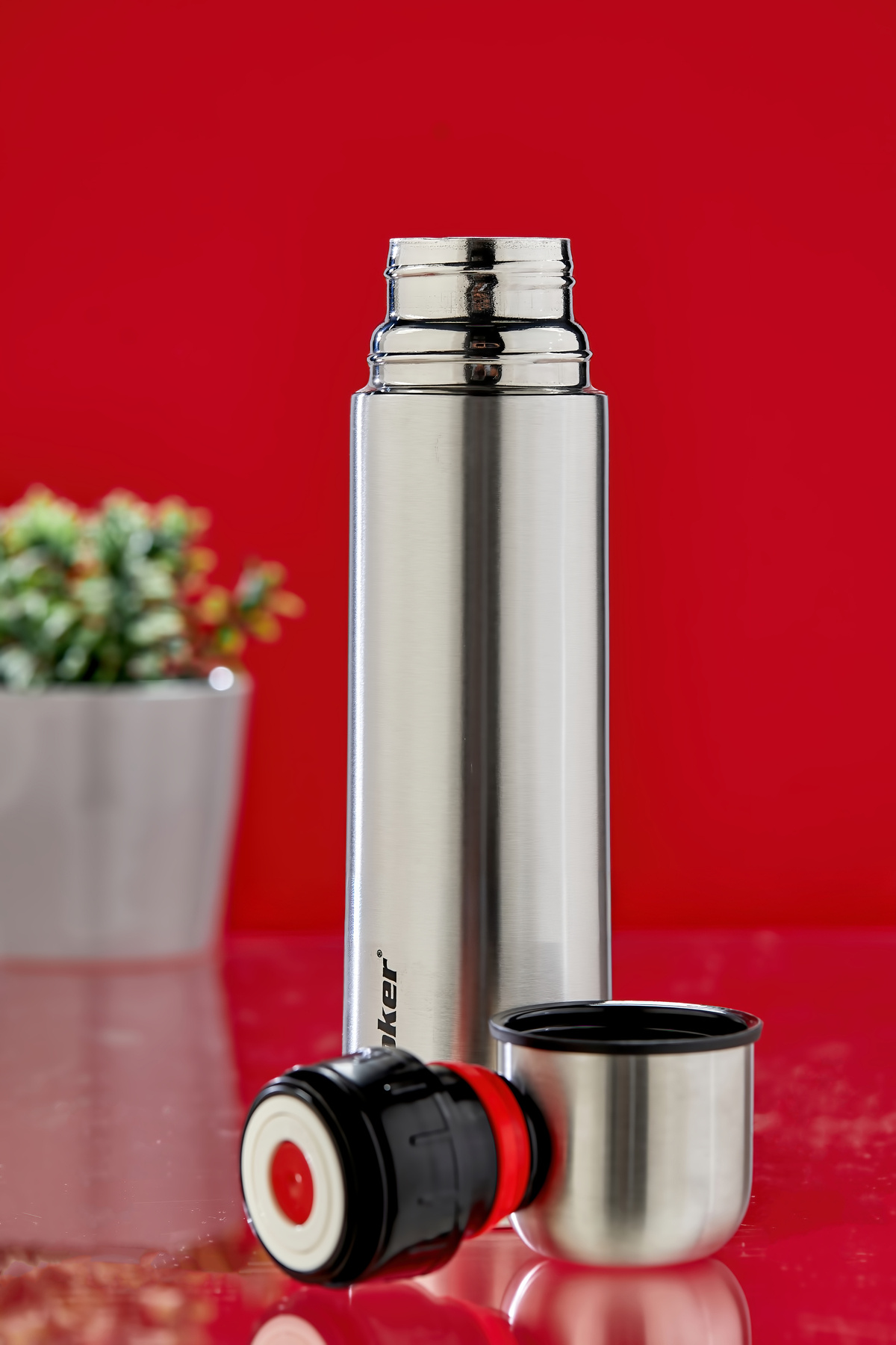 Cooker 0.50 LT Paslanmaz Çelik Termos Ofis Piknik Mama Termosu fotoğrafı 3 (önizleme)