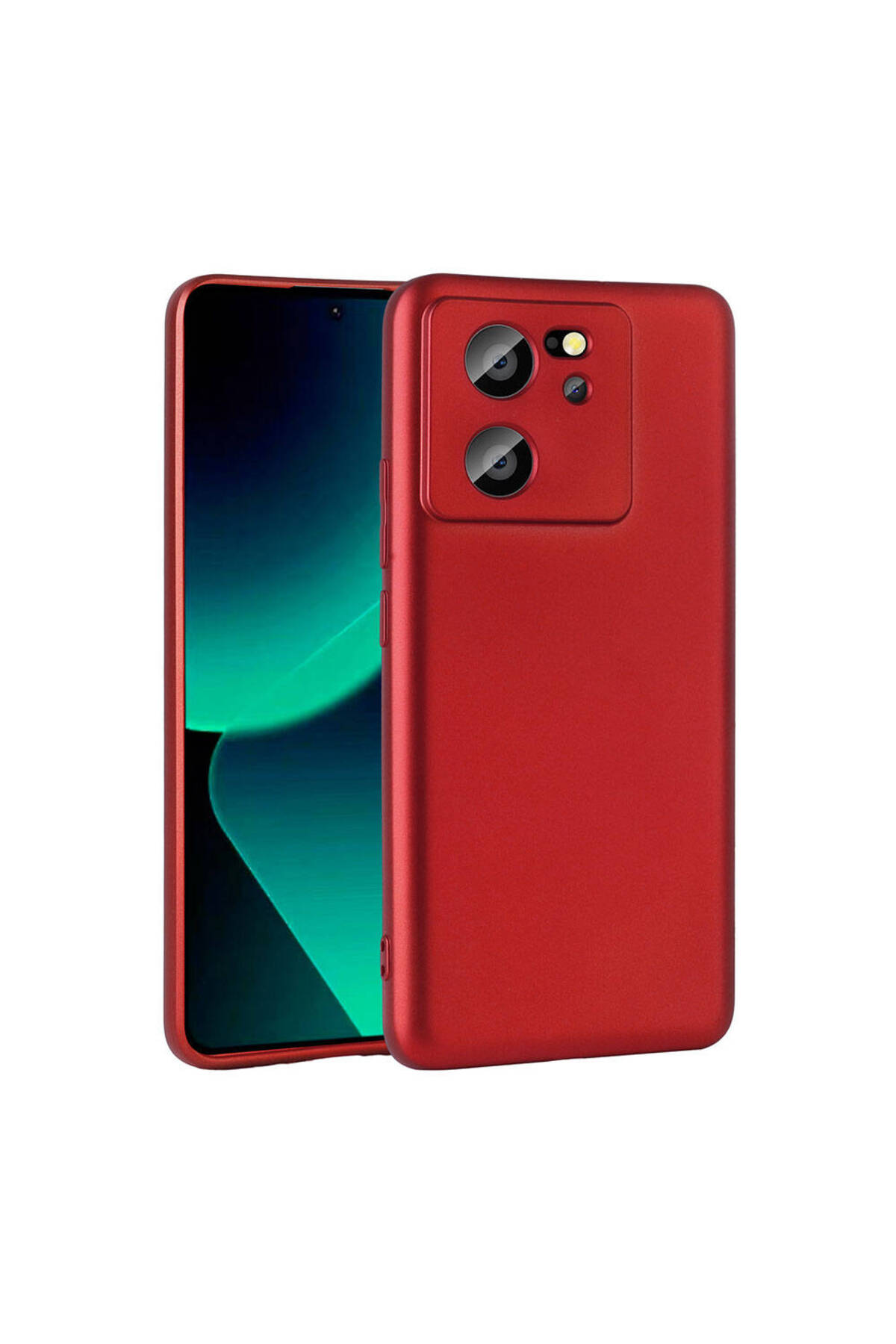 Mi 13T Pro Kılıf OMSY Premier Silikon Kapak - Kırmızı