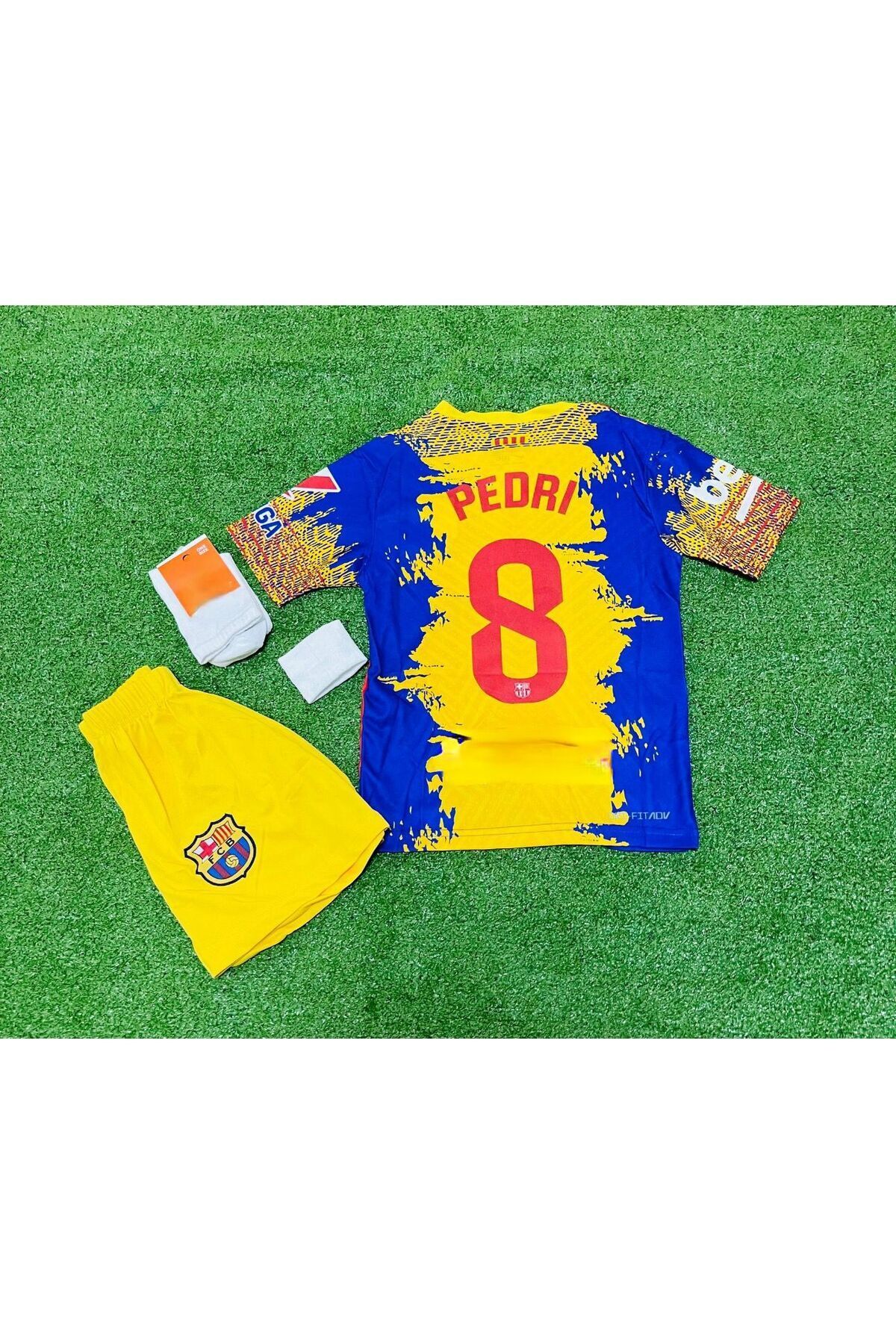 Forma Barcelona Pedri 8 Numaralı Renkli Yeni Sezon Çocuk Forması KARIŞIK RENK
