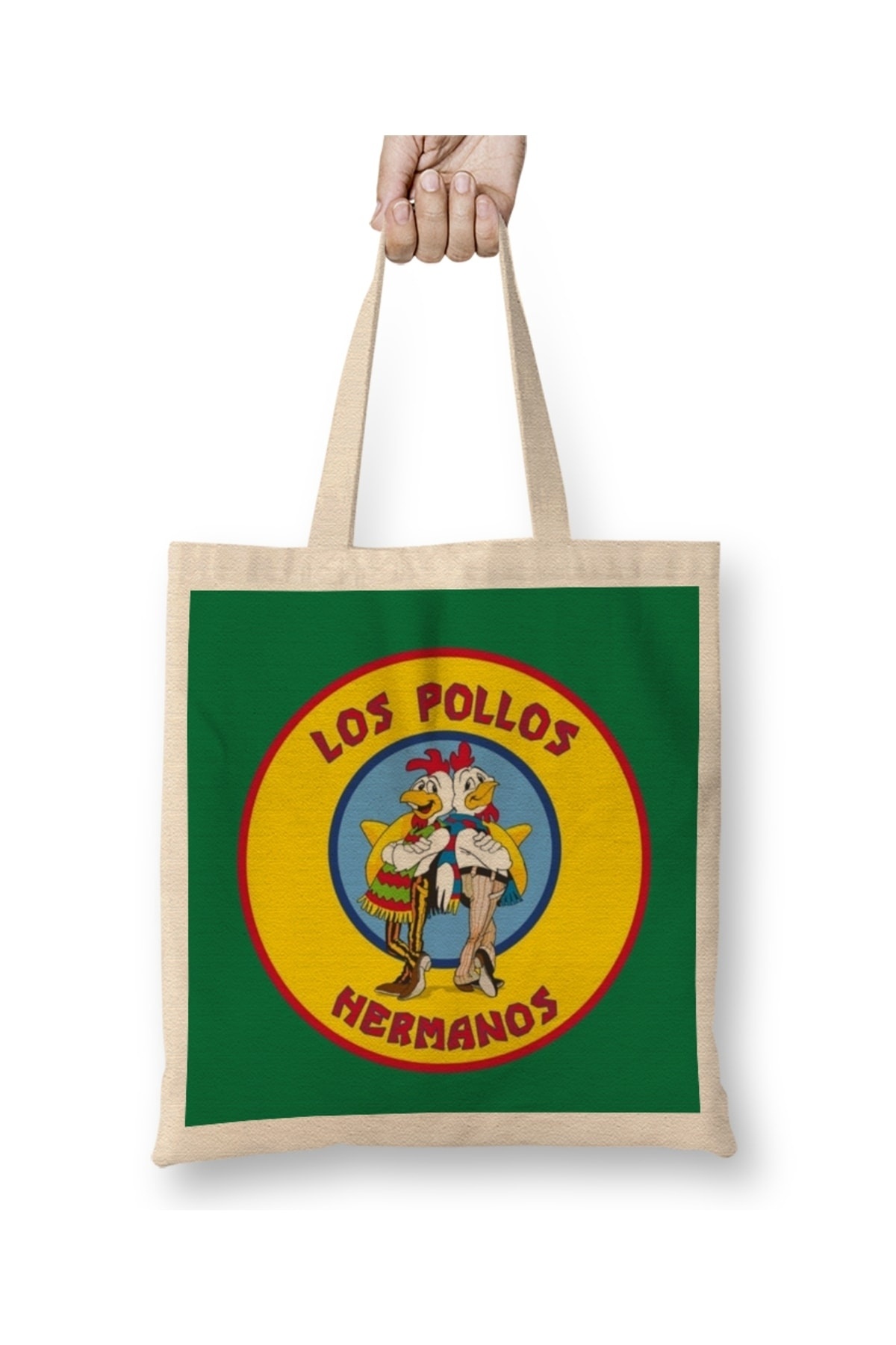 Toyaso Los Pollos Hermanos Logo Bez Çanta Uzun Saplı Bez Çanta Uzun Saplı Sevgiliye Arkadaşa Hediye