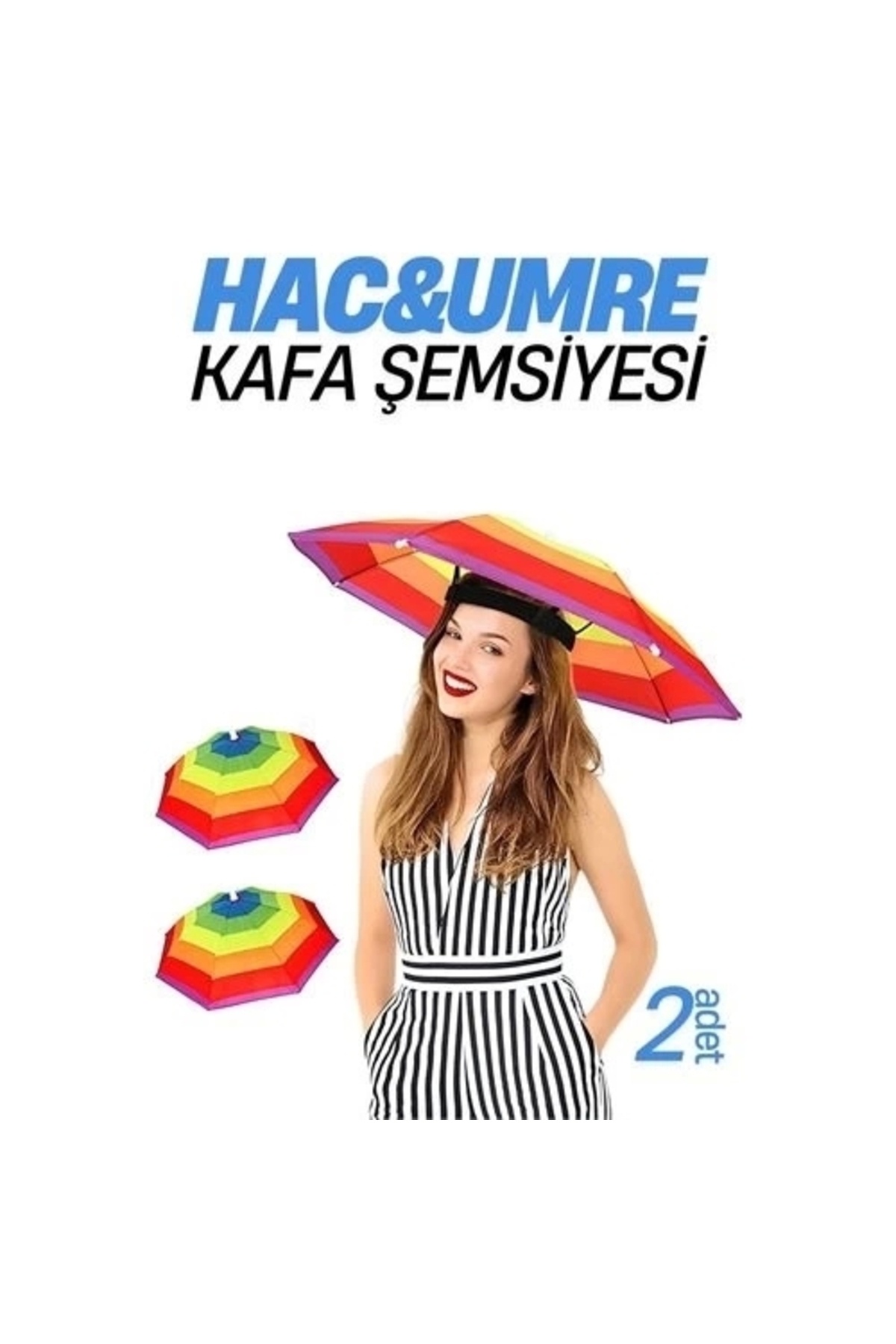 Skygo Hac Umre Kafa Şemsiyesi Güneş Koruma Şemsiyesi 2 adet