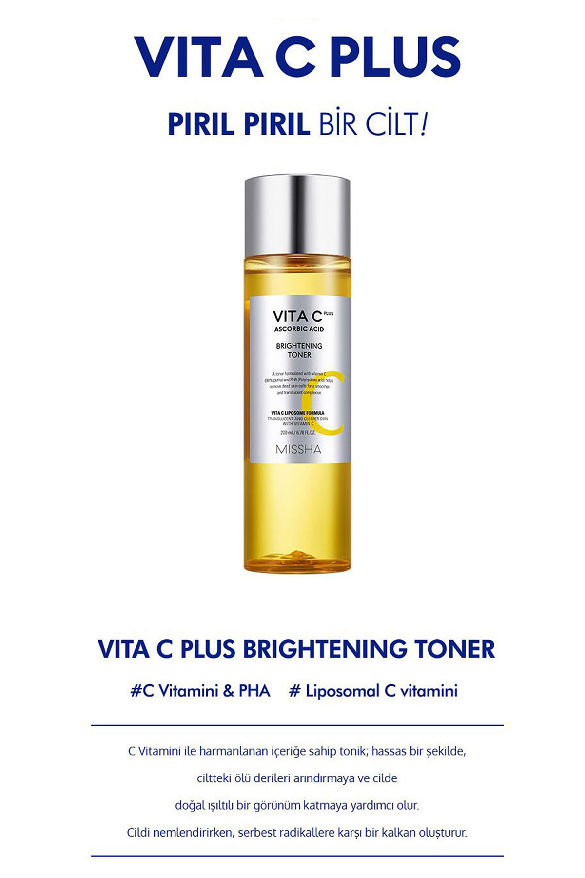 C Vitamini İçerikli, Leke Karşıtı, Deneme Boyu Cilt Bakım Seti Vita C Plus Trial Kit (Toner&Ampoule) — 8375 — تصویر 6 از 9