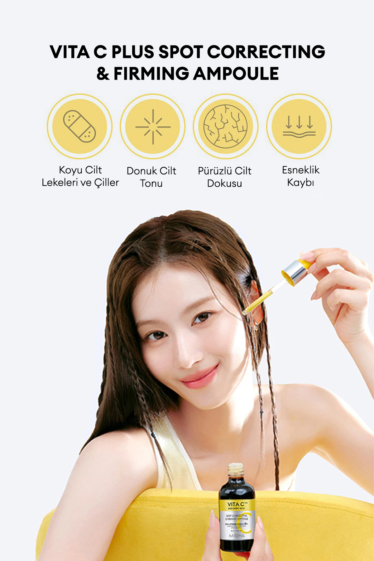 C Vitamini İçerikli, Leke Karşıtı, Deneme Boyu Cilt Bakım Seti Vita C Plus Trial Kit (Toner&Ampoule) — 8375 — تصویر 4 از 9