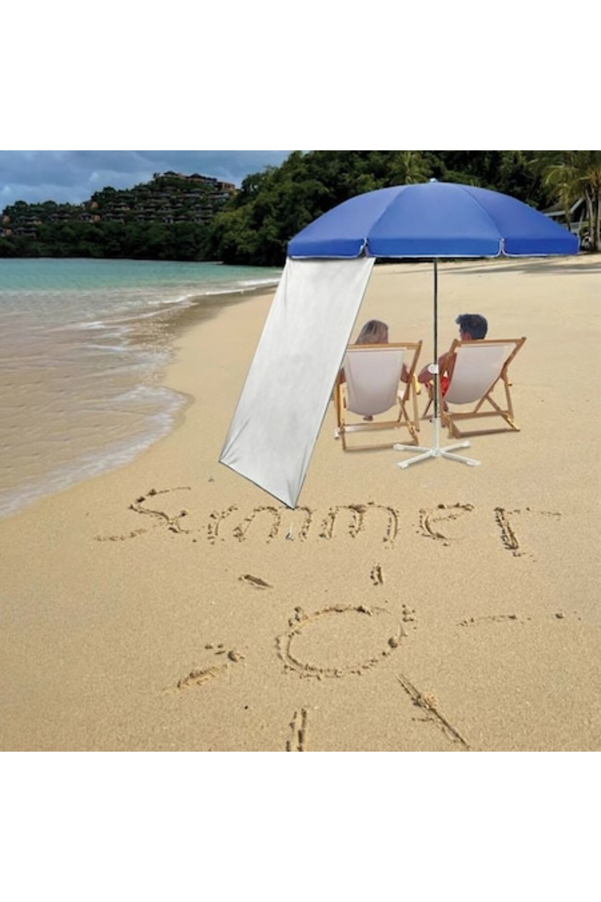 OEM Extensie Umbrela De Plaja Cu Protectie Upf50 & Taruse Mici 130x105cm - 3buc - Adult