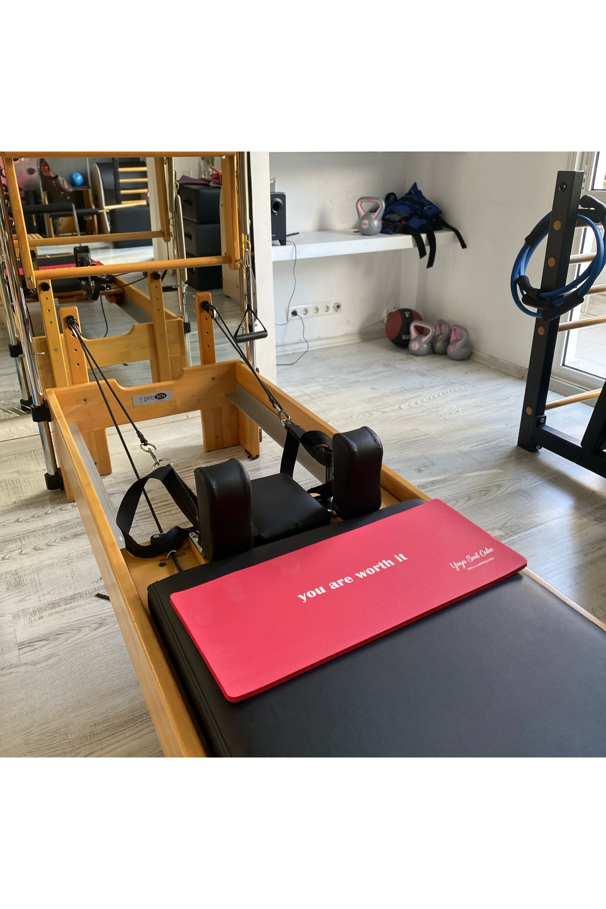 YOGA SOUL CAKE Yoga Pilates için Diz Dirsek Kalça Koruyucu Destek Minderi Mini Mat 10mm Kırmızı