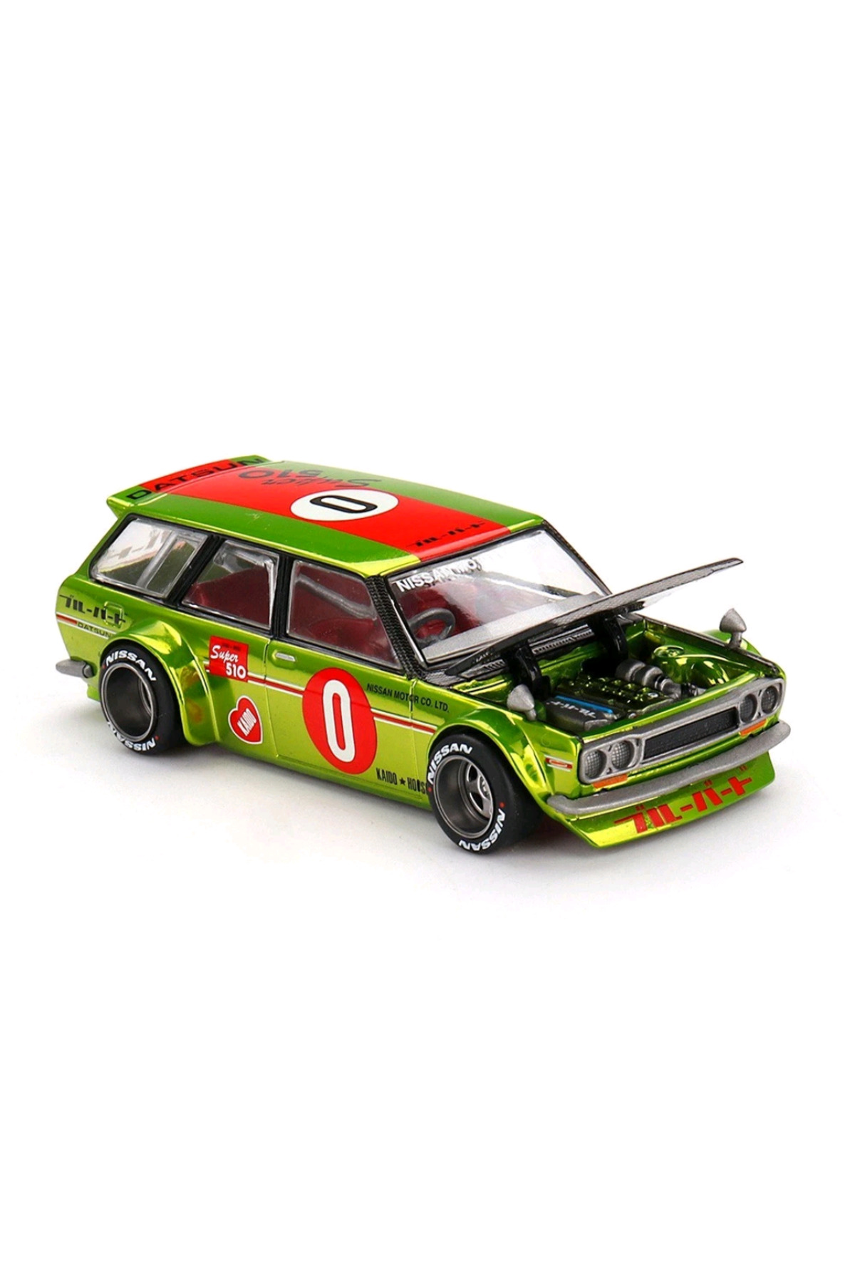 Kaido House DATSUN KAIDO 510 WAGON 1/64 CHROME YELLOW KHMG164