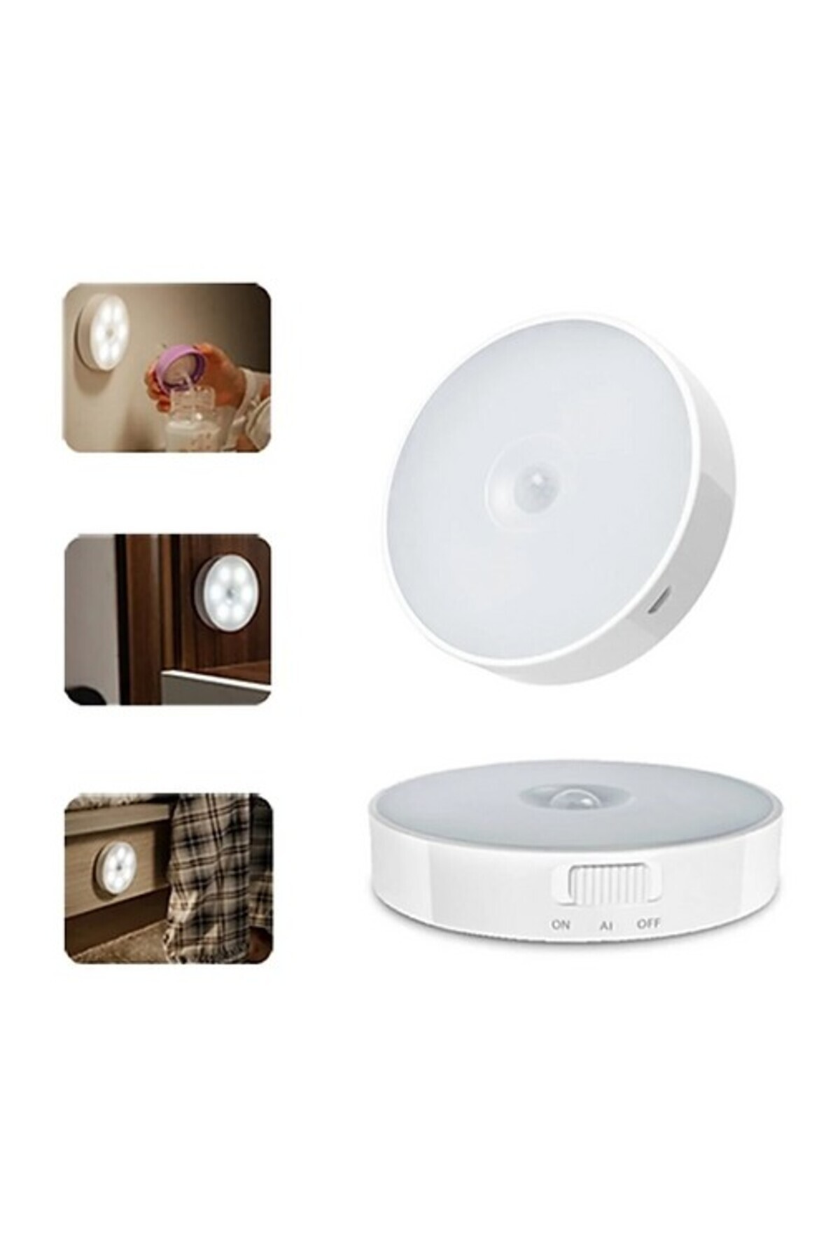 MİYA LİLİ Hareket Sensörlü 8 Ledli Usb Şarjlı Beyaz Işık