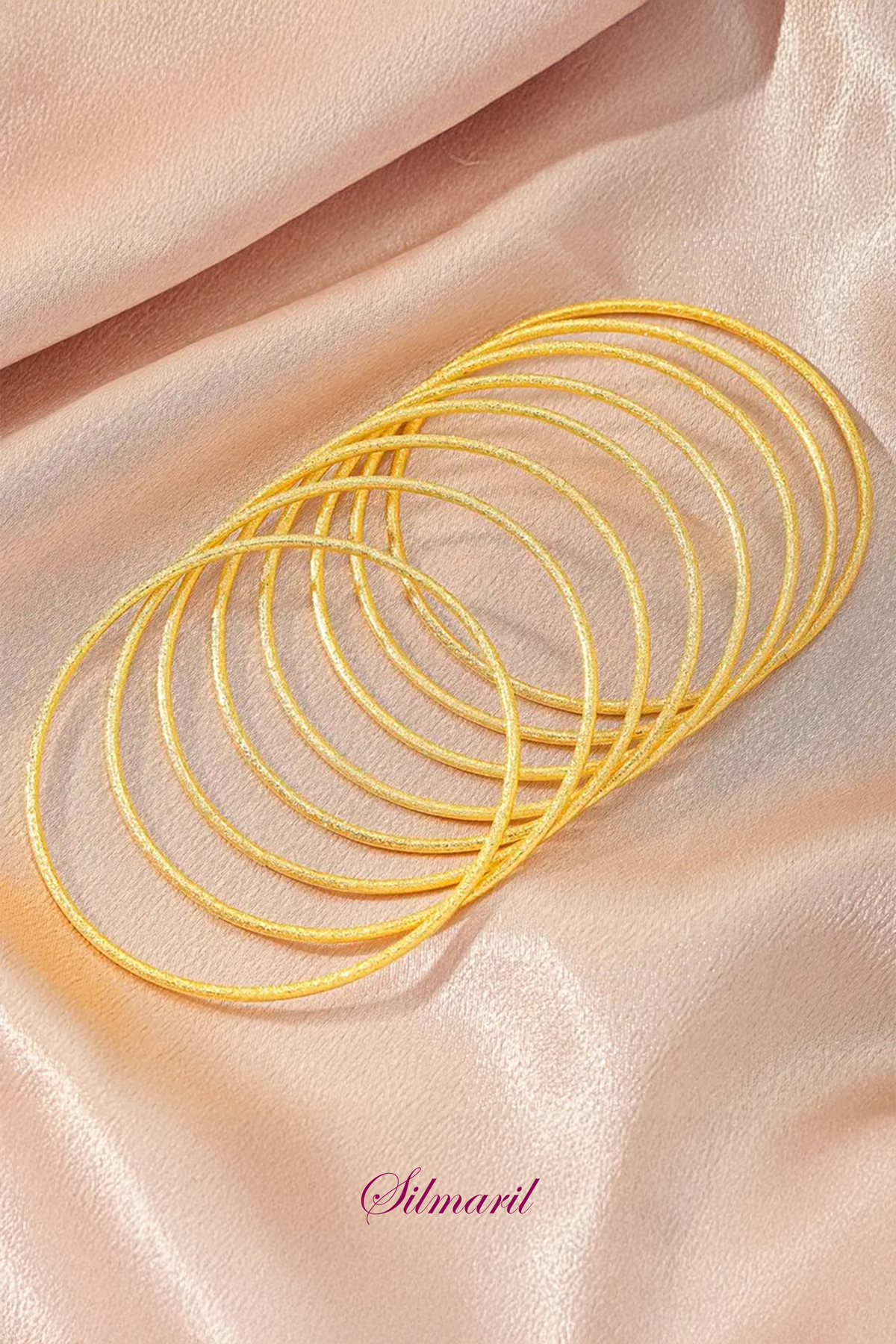 24K Altın Kaplama Simli Ajda Bilezik-Jhumka-Paslanmaz Kararmaz Çelik-Stainless Steel-Adet Fiyatıdır — Silmaril Store (5)