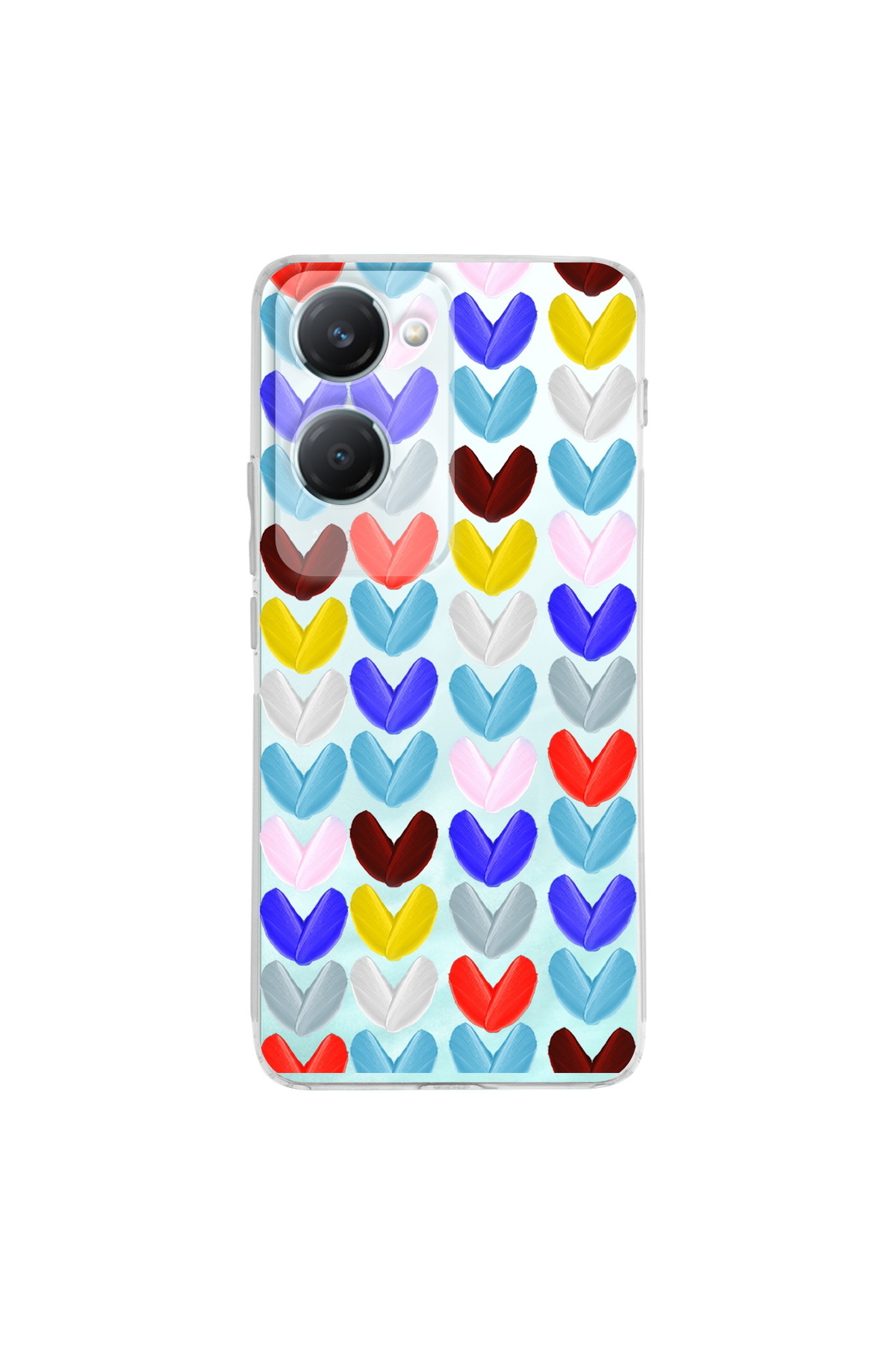 Vivo Y18 İle Uyumlu Water Color 1 Baskılı Kamera Korumalı Şeffaf Kılıf