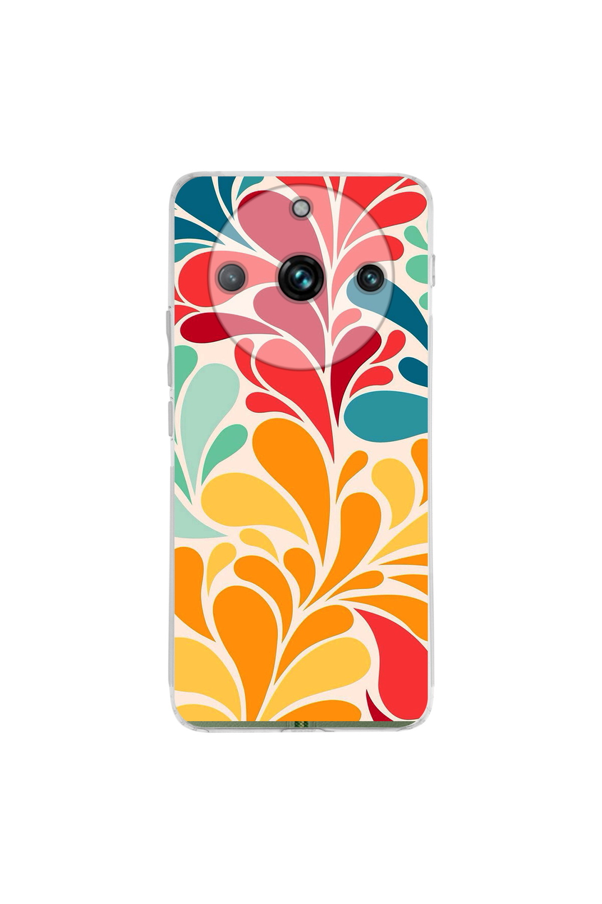 Realme 11 Pro Plusİle Uyumlu Retro Color 5 Baskılı Kamera Korumalı Şeffaf Kılıf