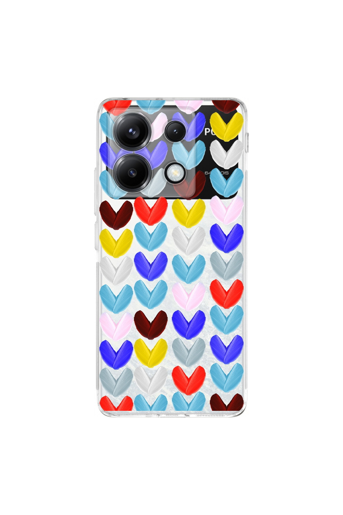 Xiaomi Poco X6 İle Uyumlu Water Color 1 Baskılı Kamera Korumalı Şeffaf Kılıf