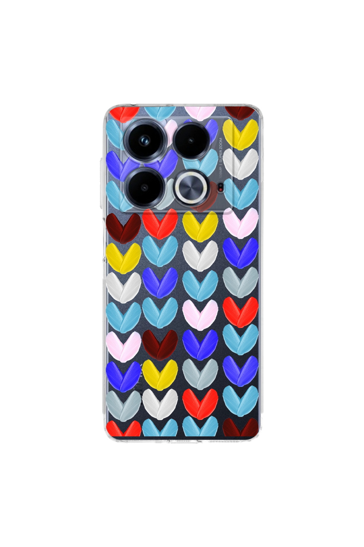 infinix Note 40 İle Uyumlu Water Color 1 Baskılı Kamera Korumalı Şeffaf Kılıf