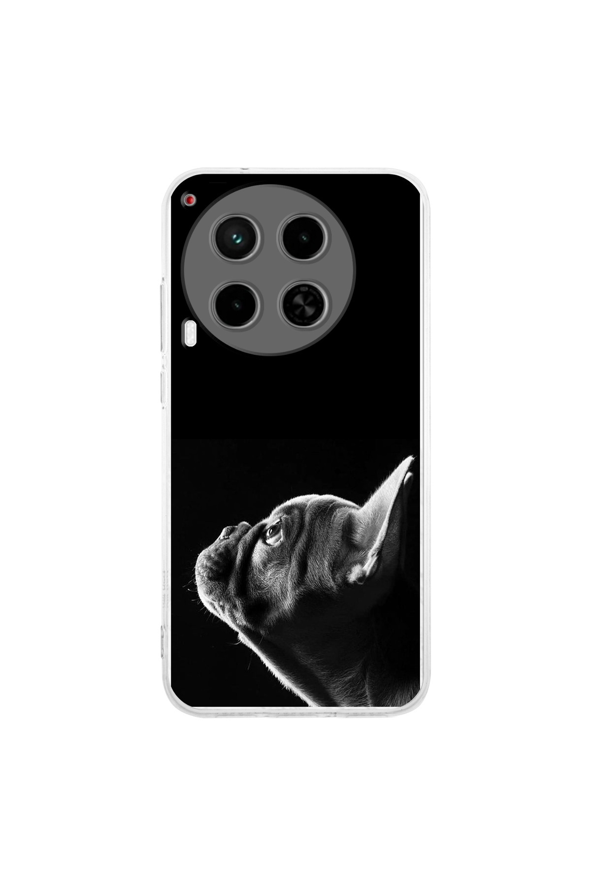 Tecno Camon 30 İle Uyumlu Köpek 1 Baskılı Kamera Korumalı Şeffaf Kılıf