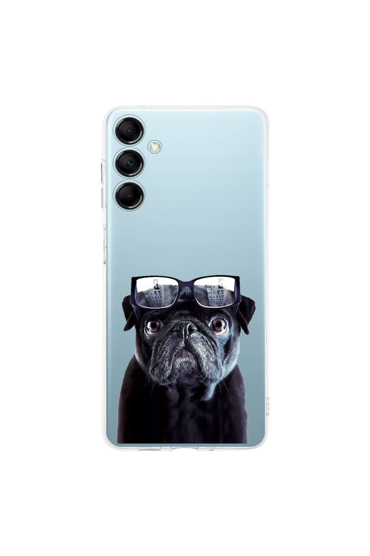 Samsung Galaxy M15 İle Uyumlu Köpek 3 Baskılı Kamera Korumalı Şeffaf Kılıf