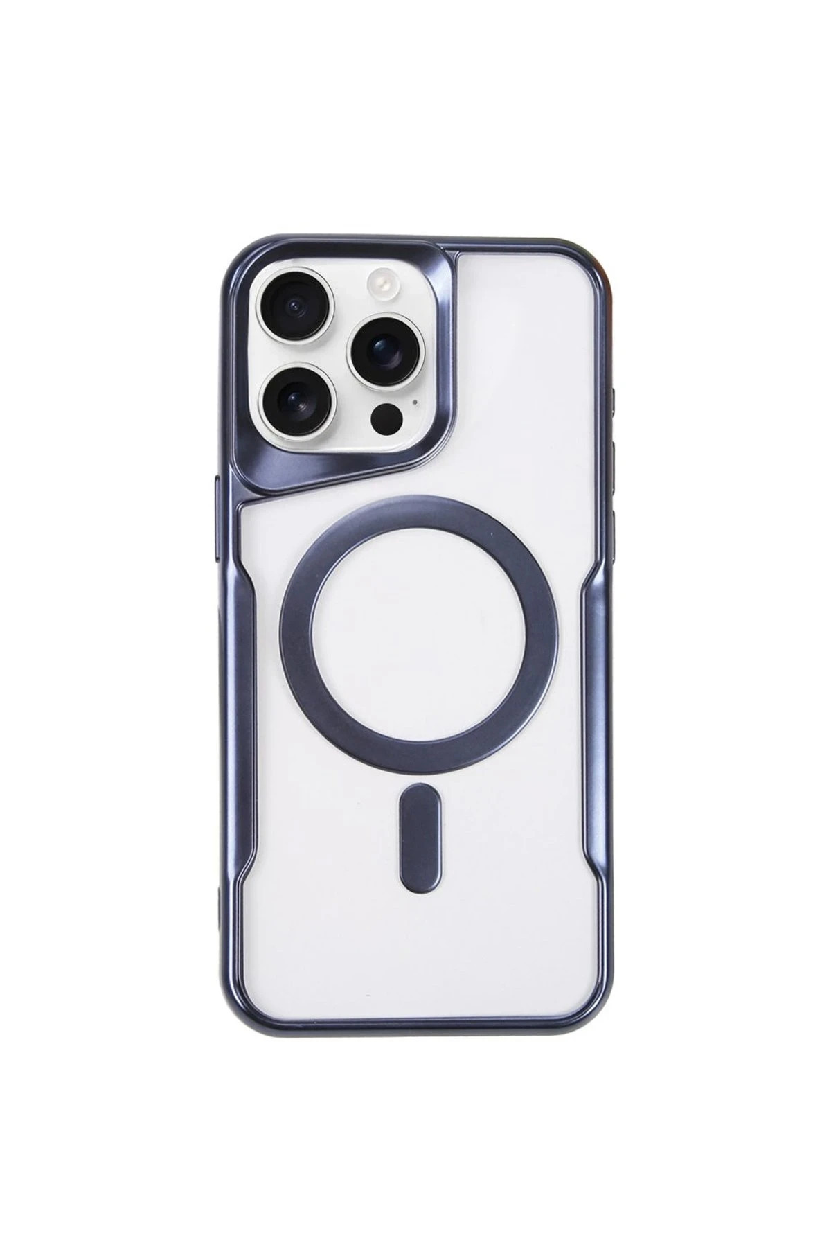 NewFace MSA iPhone 11 Pro Max Kılıf Boyi Magsafe Silikon Kapak - Lacivert