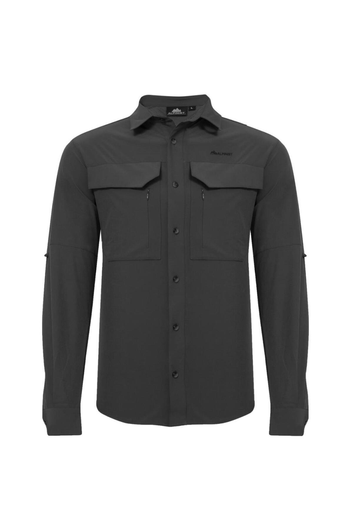 Genel Markalar Natriks Uzun Kollu Erkek Gömlek Antrasit (600702)