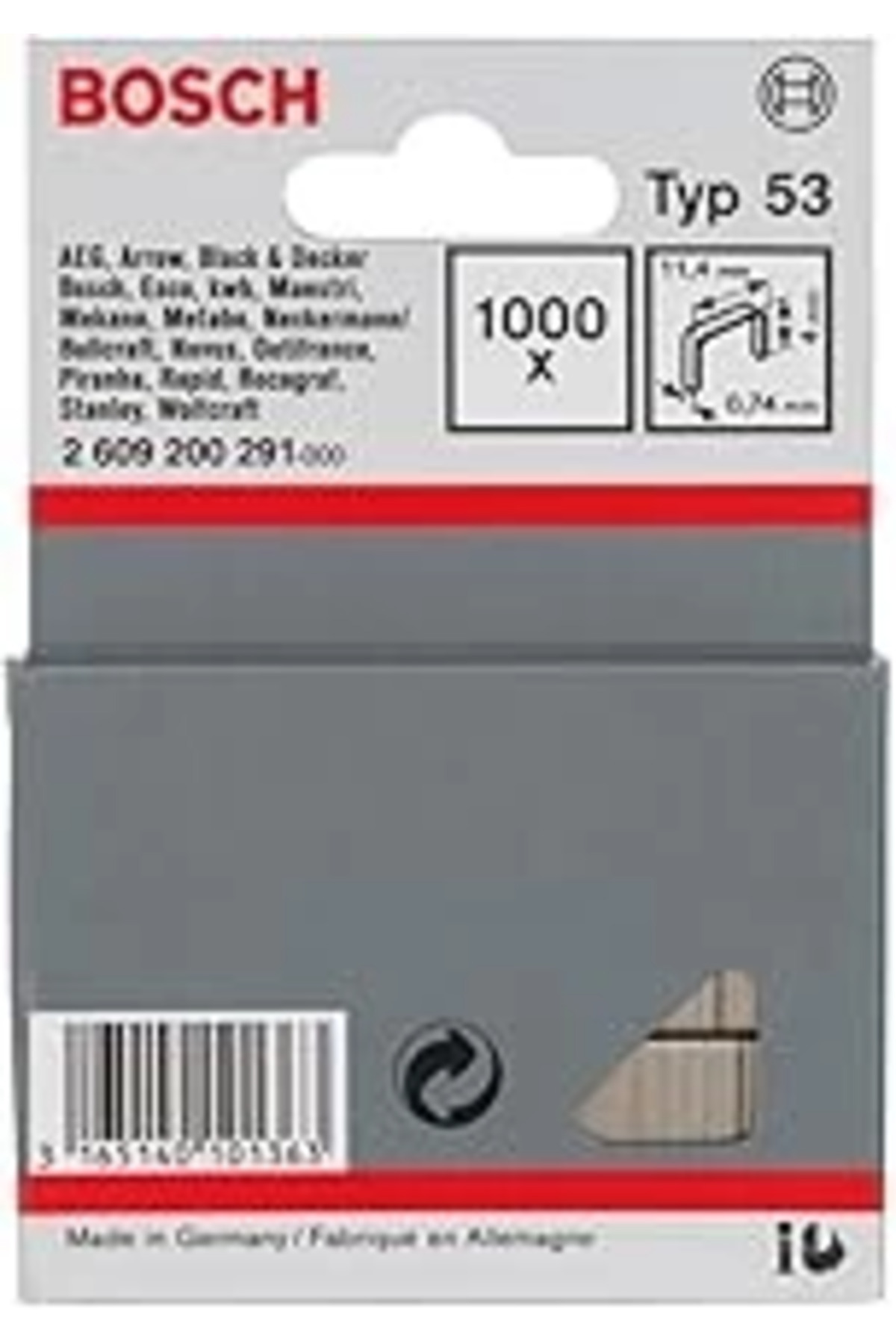 AyrStore Professional Accessories Zımba Teli, Gri, 1000 Adet