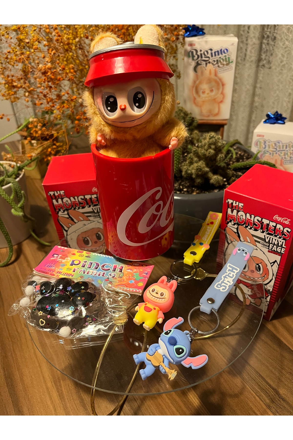 labubu sepeti Labubu Coca cola + Squishy+labubu+stitch - Fiyatı